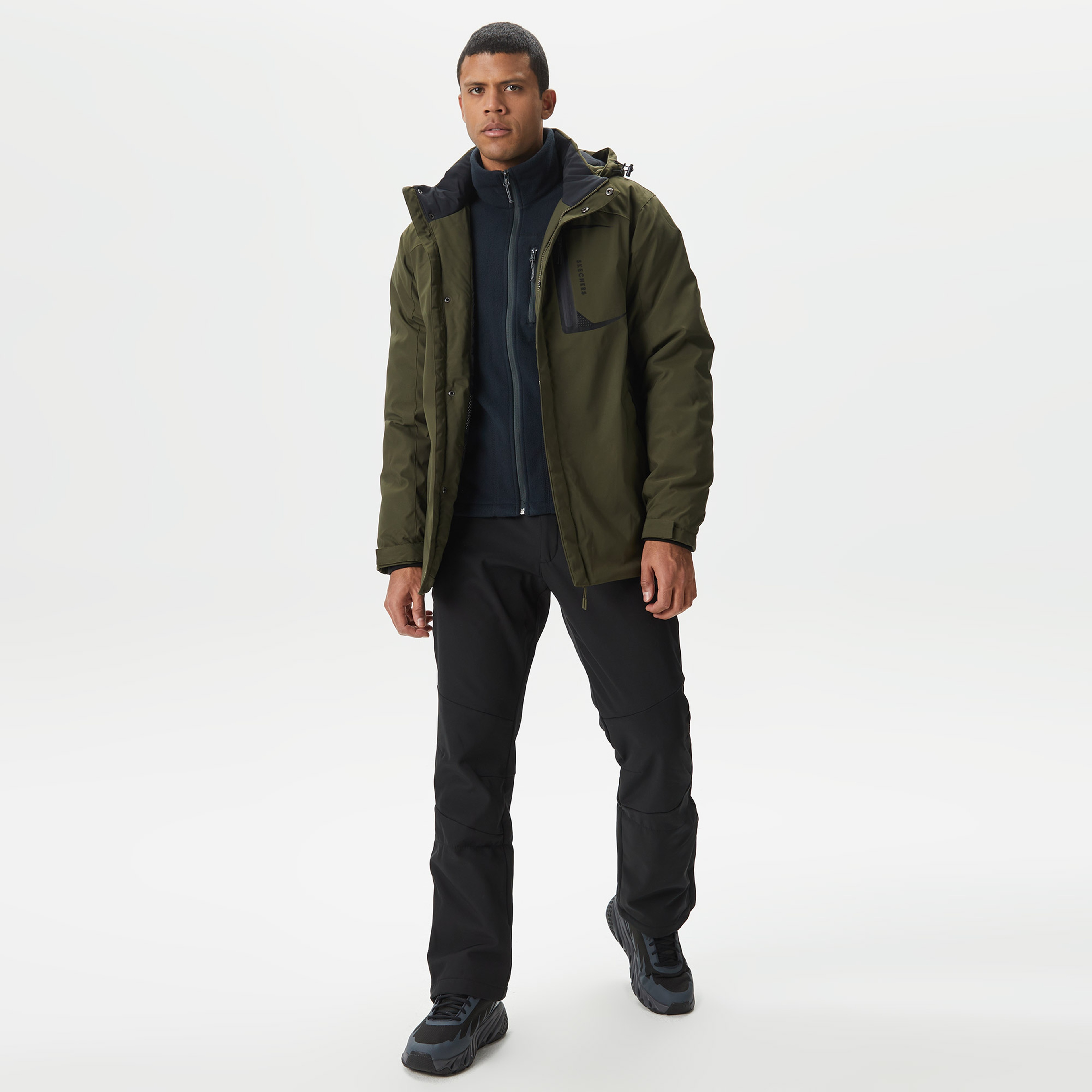 Skechers Outerwear Padded Erkek Haki Mont