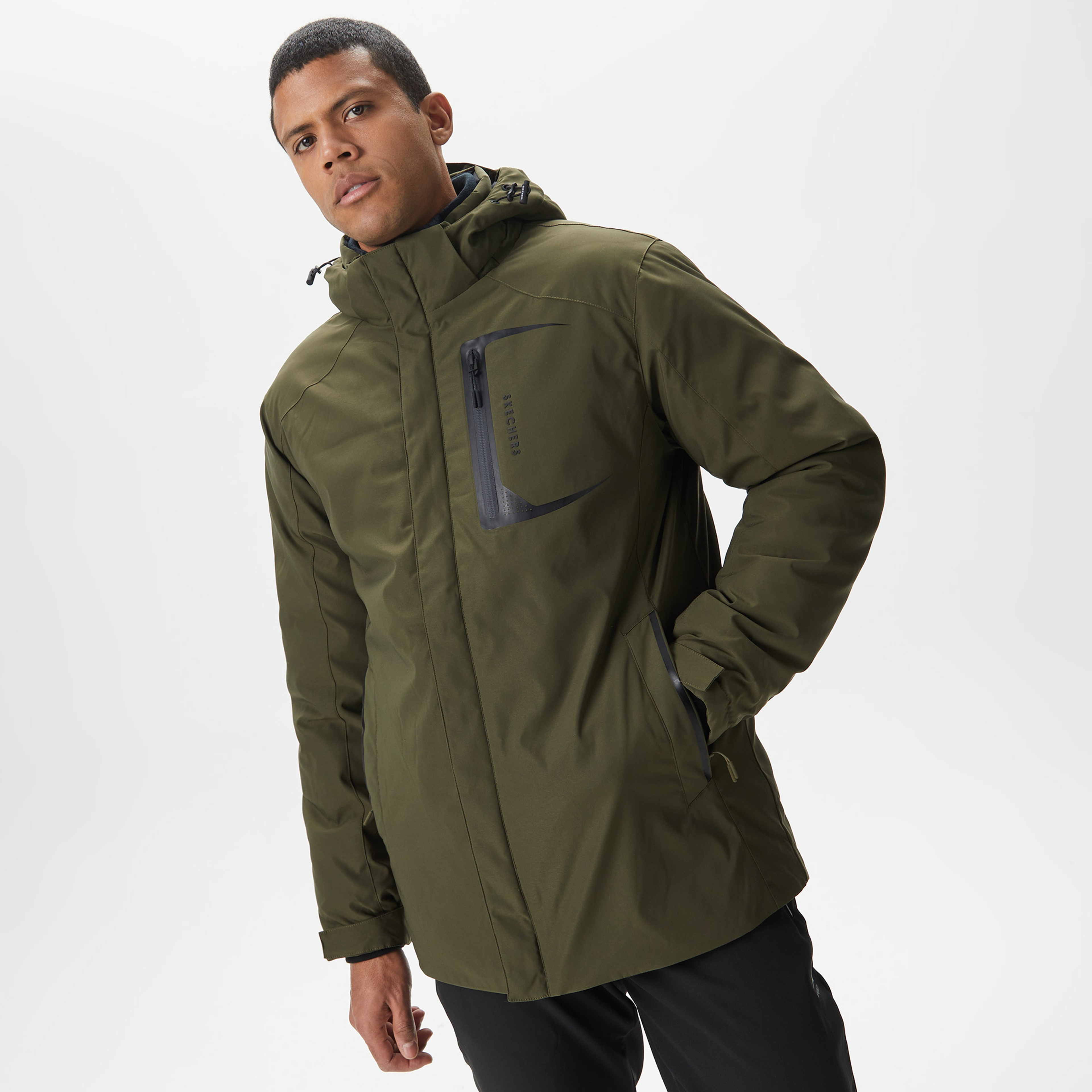 Skechers Outerwear Padded Erkek Haki Mont