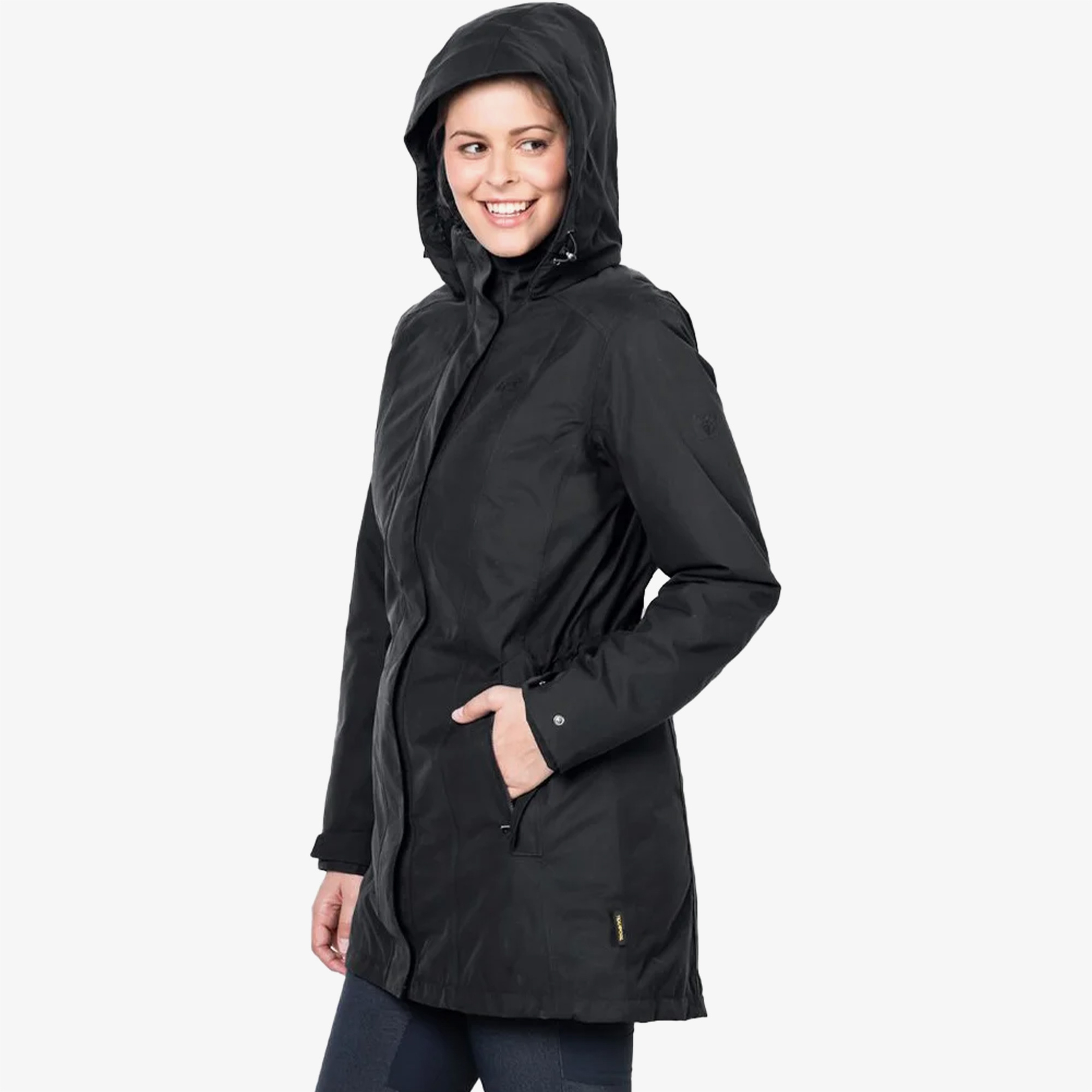 Jack Wolfskin Madison Avenue Waterproof Kadın Siyah Mont