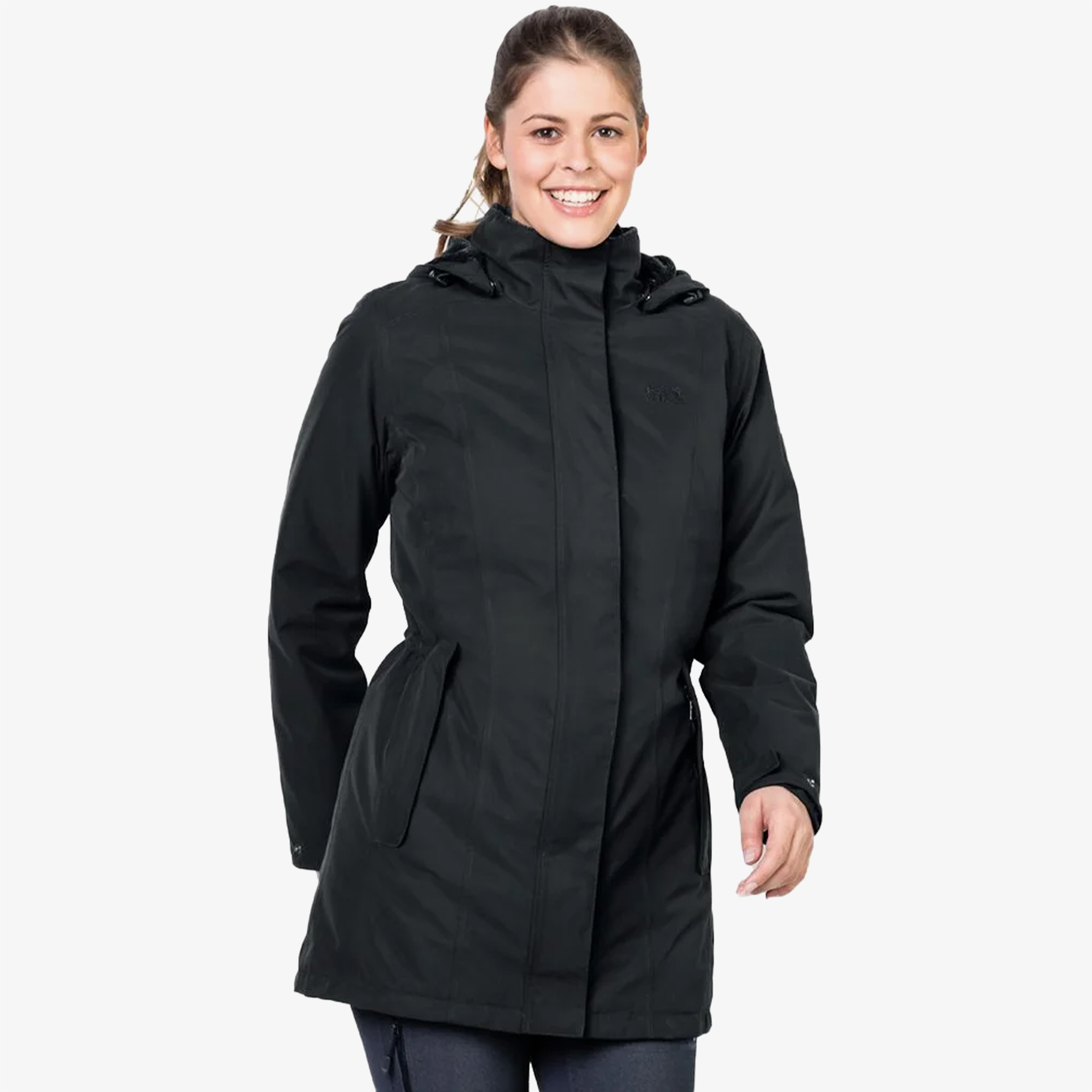 Jack Wolfskin Madison Avenue Waterproof Kadın Siyah Mont