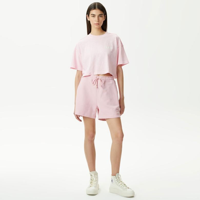UNITED4 Kadın Pembe Crop T-Shirt