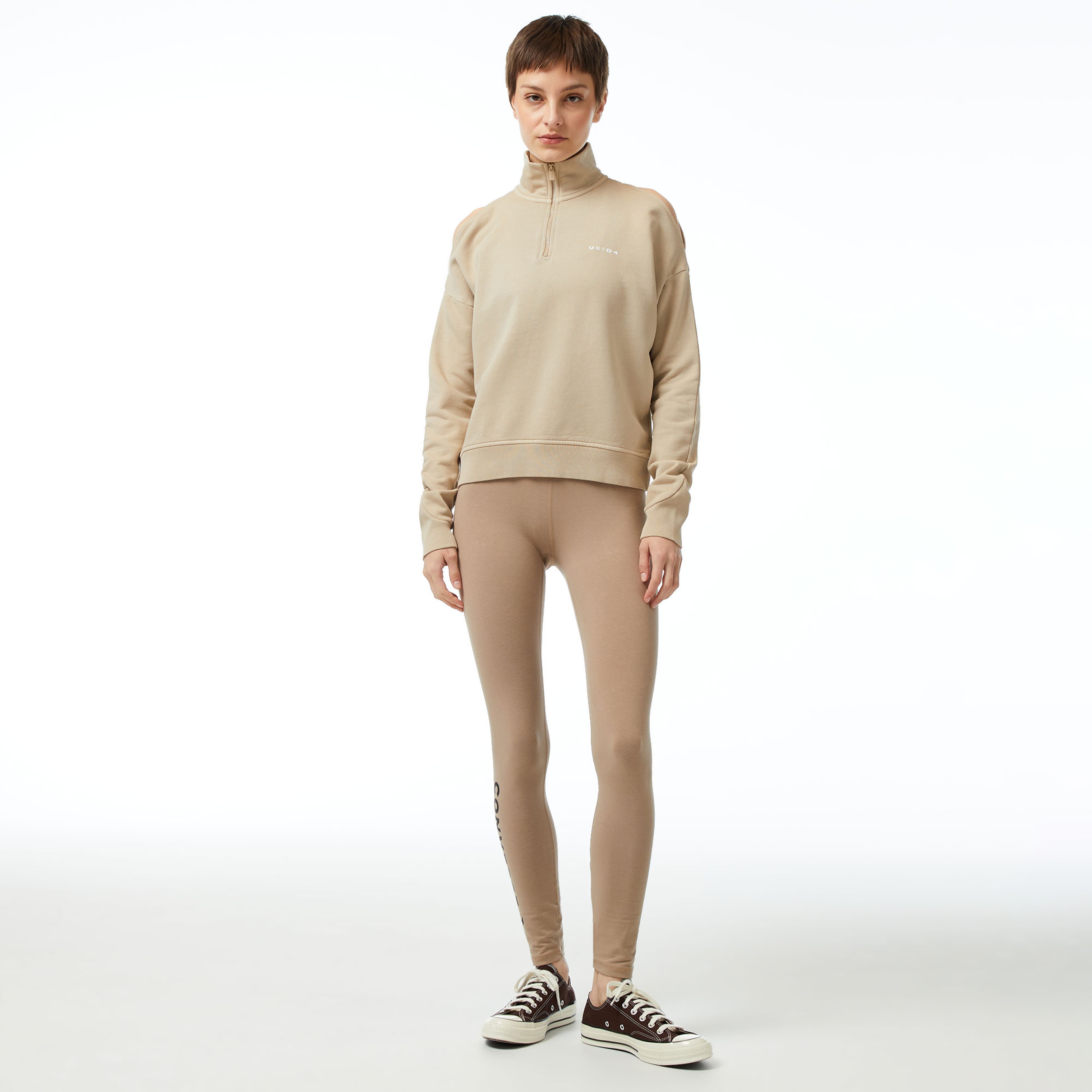 UNITED4 Kadın Krem Sweatshirt