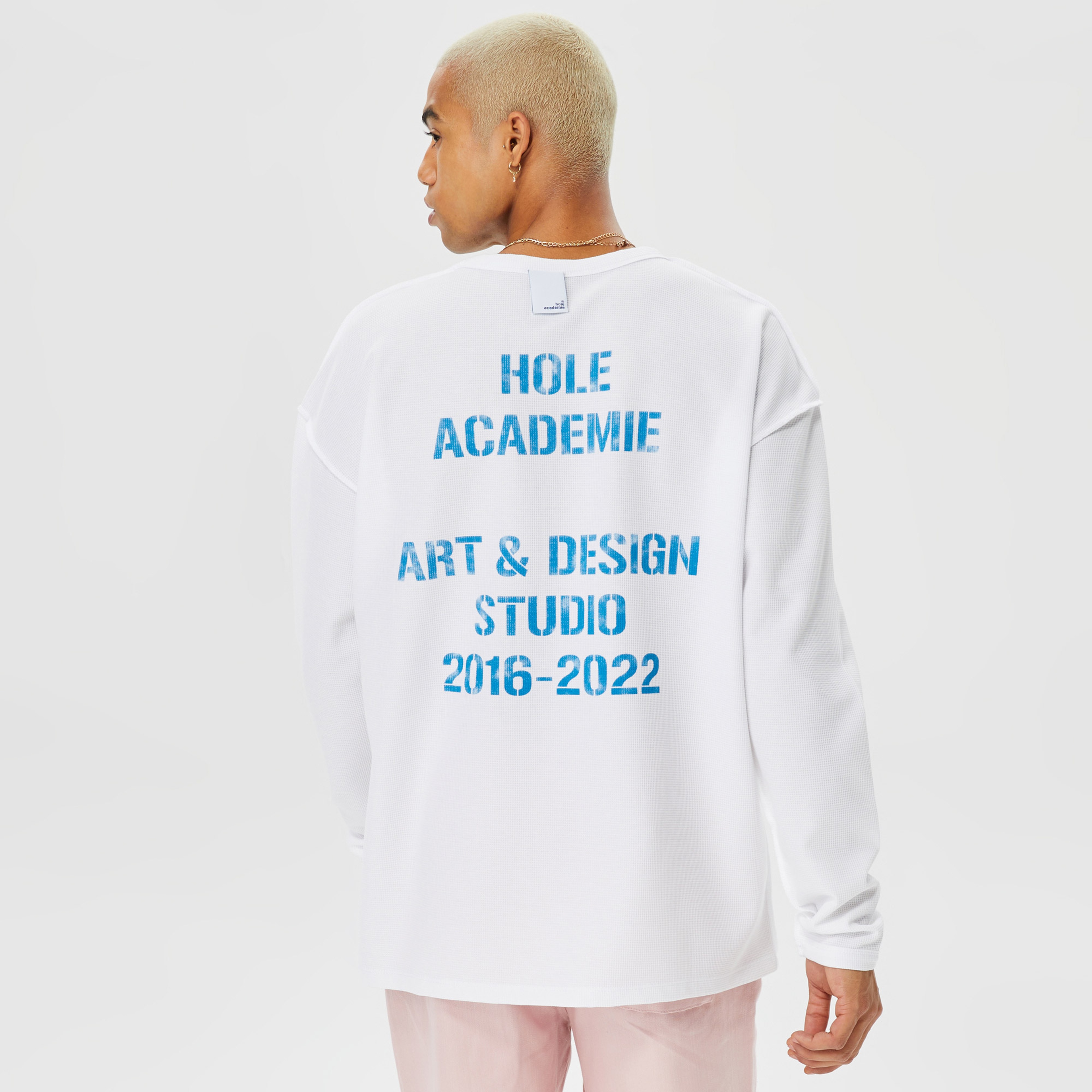 Holeacademie Essentials Erkek Beyaz Sweatshirt