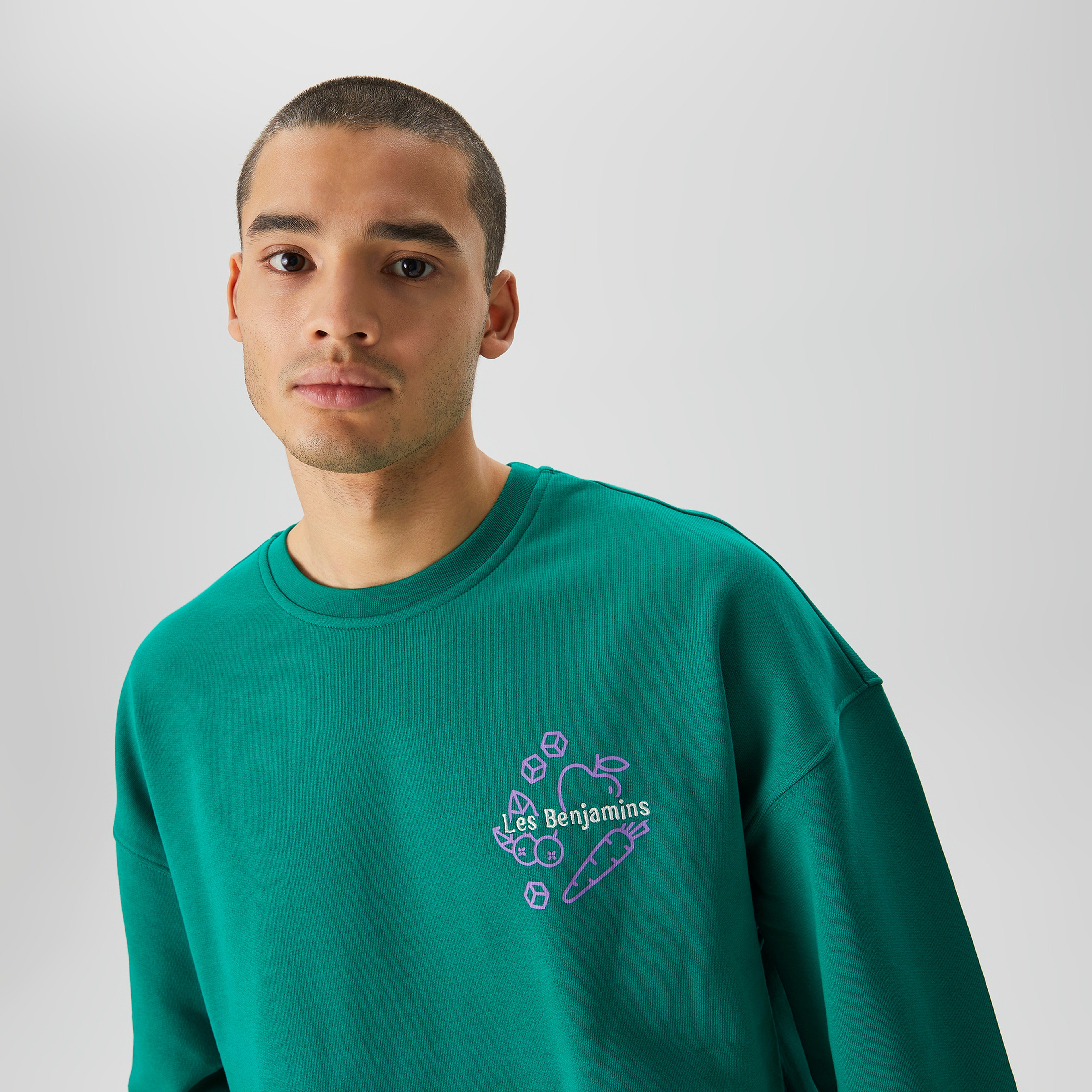 Les Benjamins Wholesale Exclusives Erkek Yeşil Sweatshirt