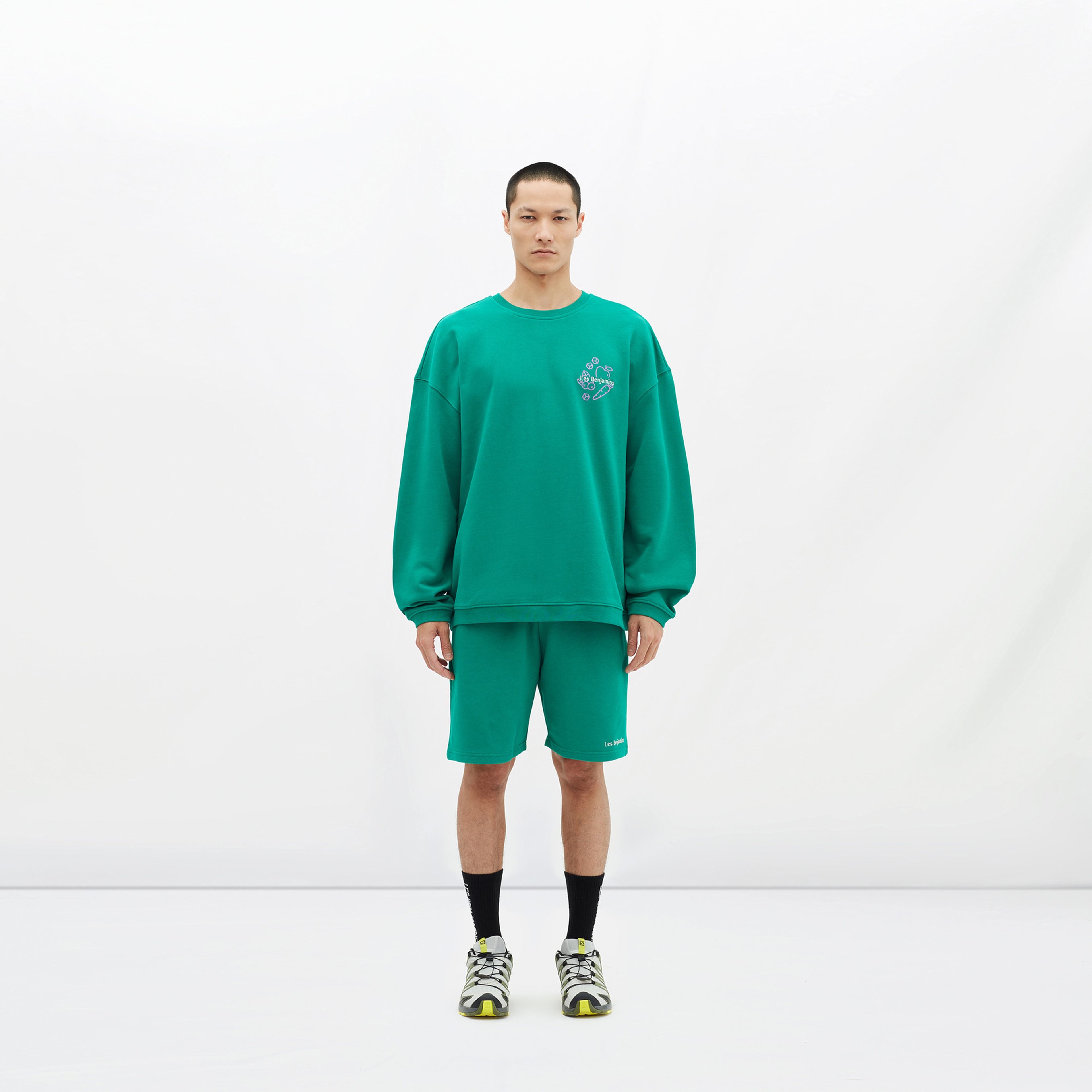 Les Benjamins Wholesale Exclusives Erkek Yeşil Sweatshirt