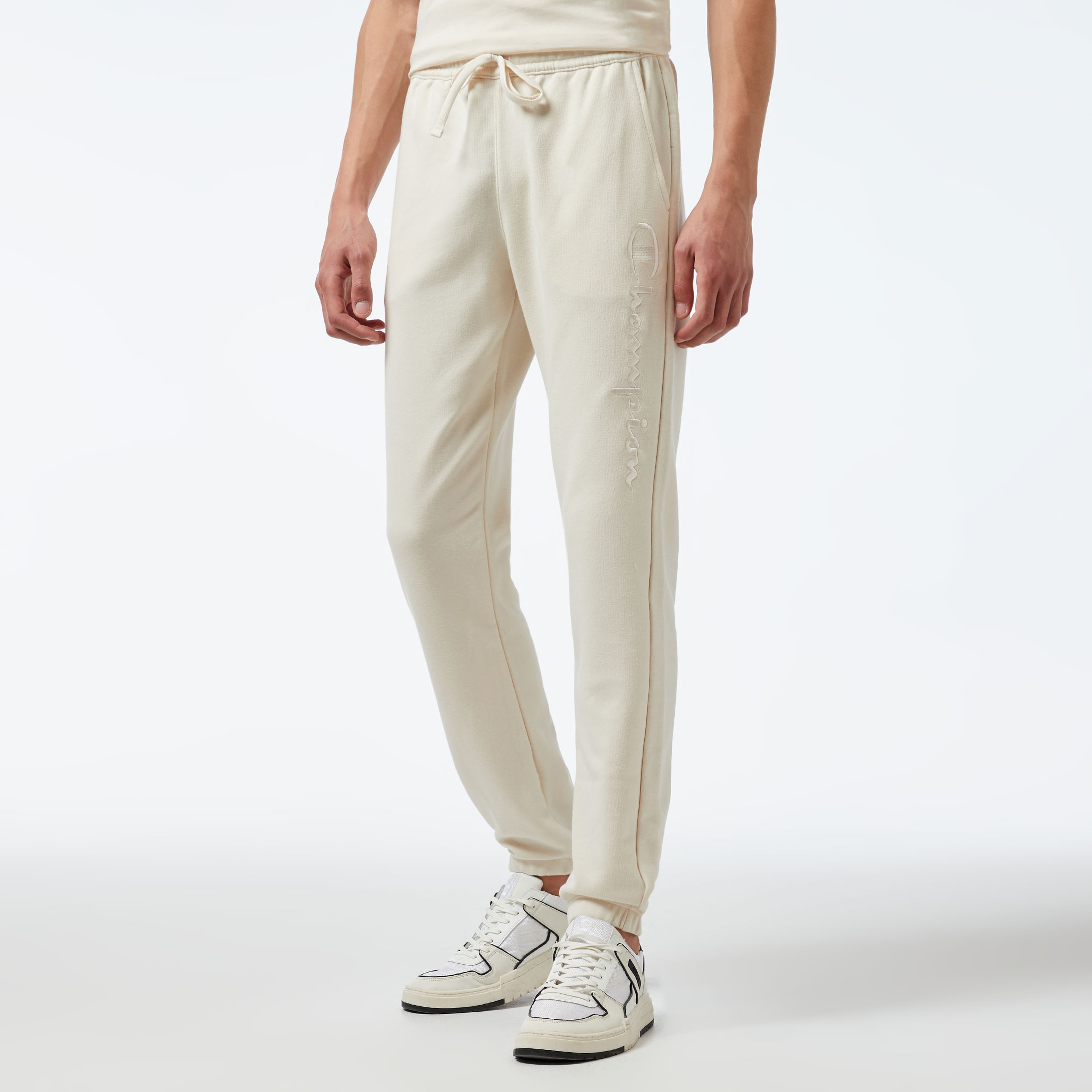 Champion Elastic Cuff Erkek Krem Eşofman Altı