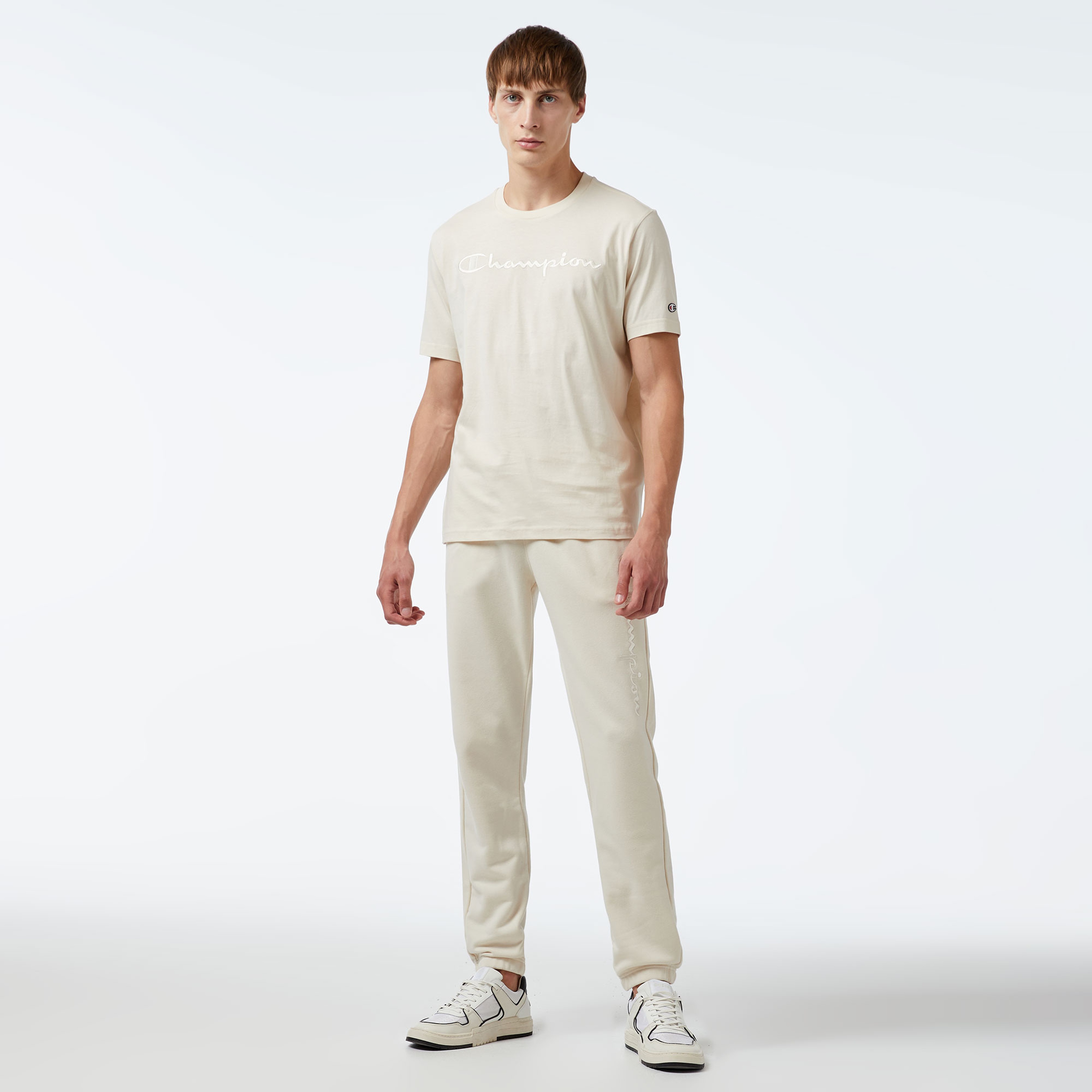 Champion Elastic Cuff Erkek Krem Eşofman Altı