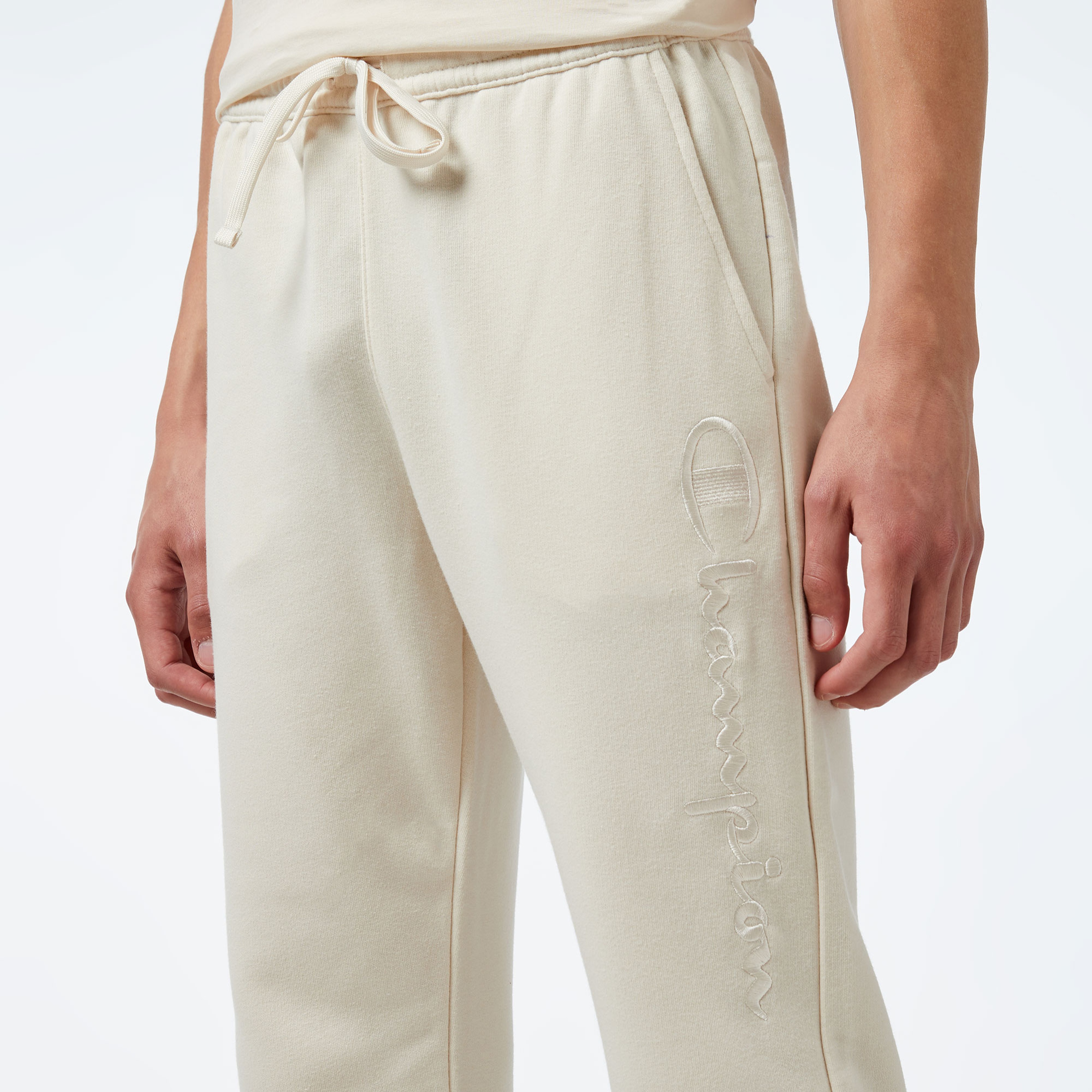 Champion Elastic Cuff Erkek Krem Eşofman Altı