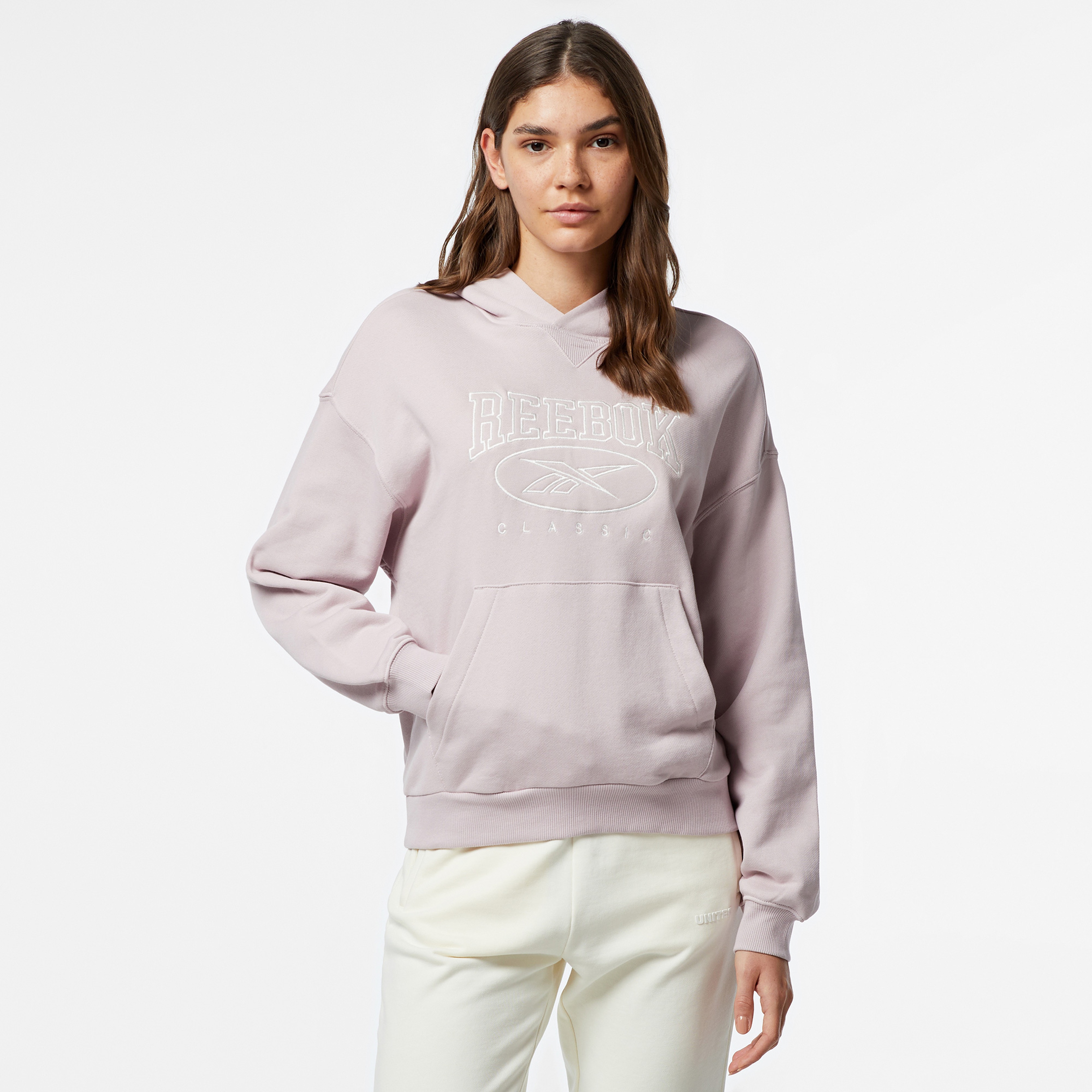 Reebok Cl Ae Big Logo Ft Hoodie Kadın Pembe Hoodie