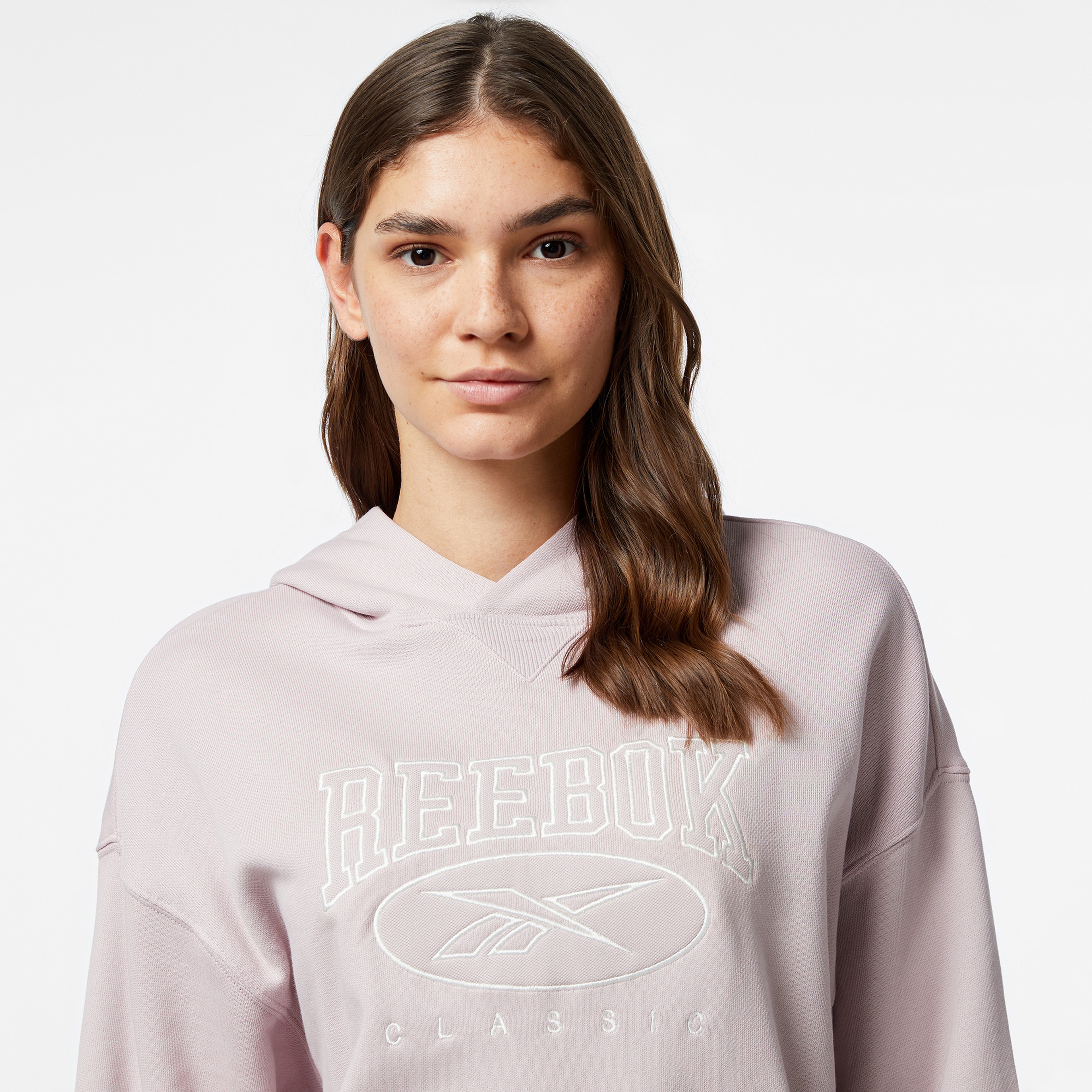 Reebok Cl Ae Big Logo Ft Hoodie Kadın Pembe Hoodie