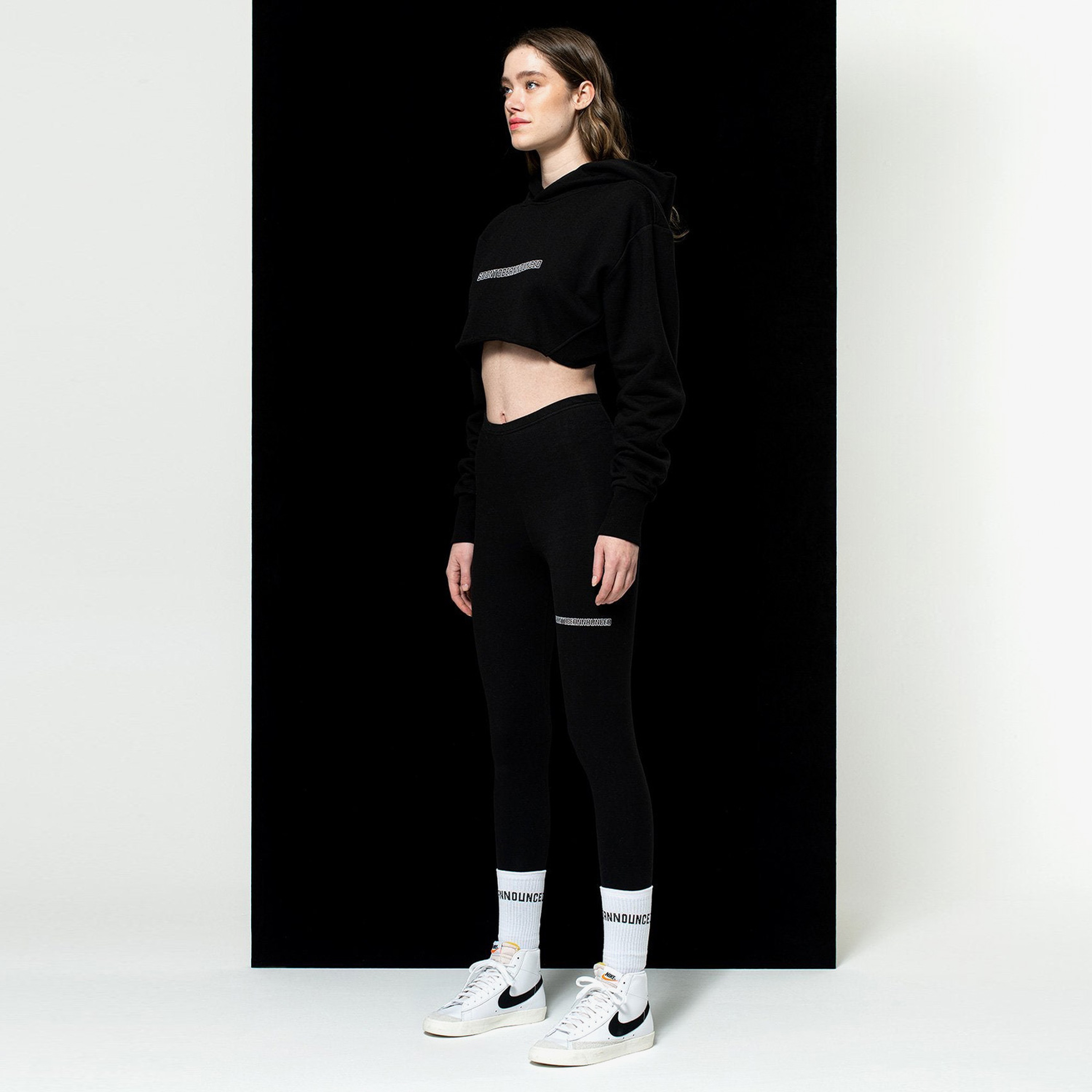 Soon To Be Announced Logo Leggings Kadın Siyah Tayt