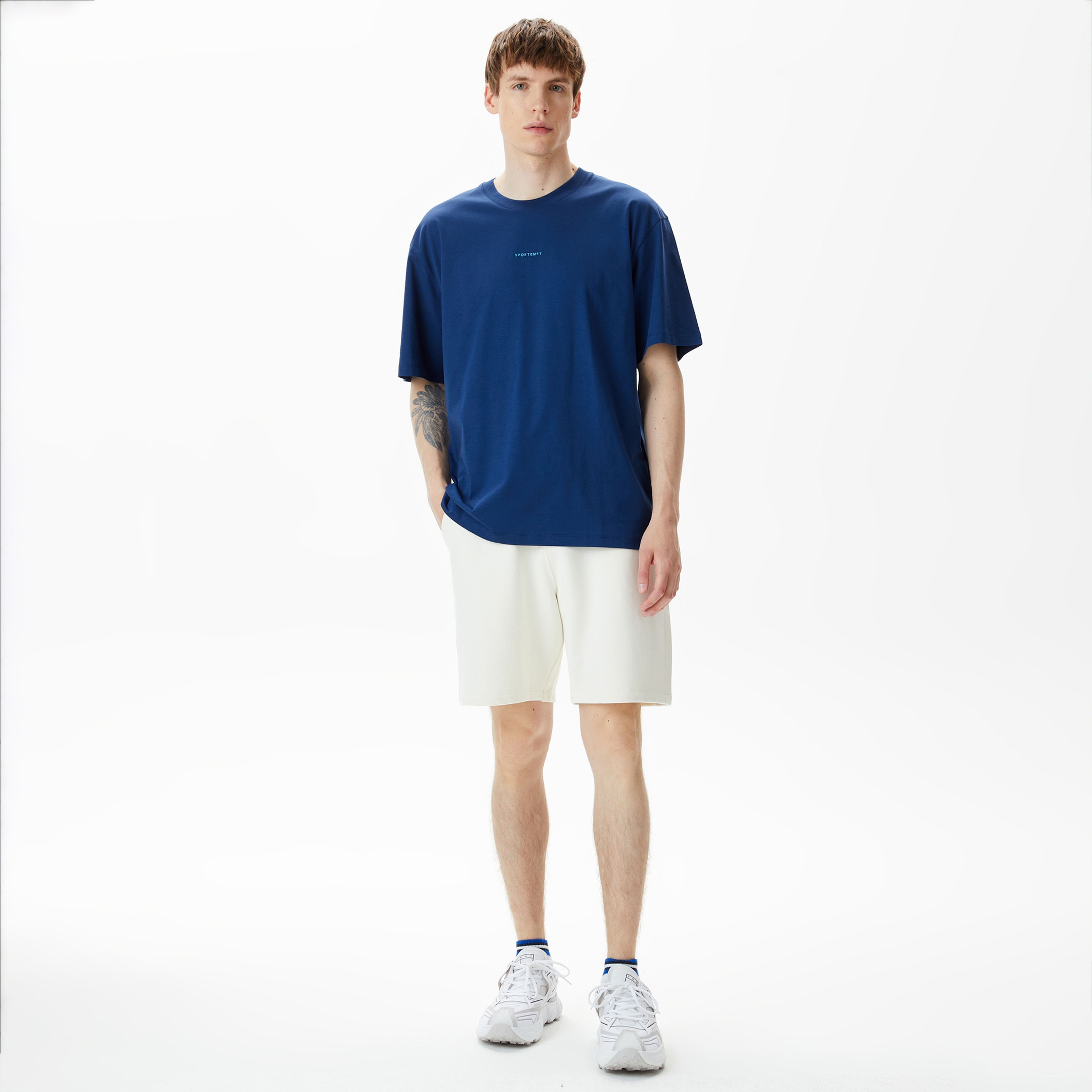 SPORTEMPT Relaxed Fit Erkek Krem Şort