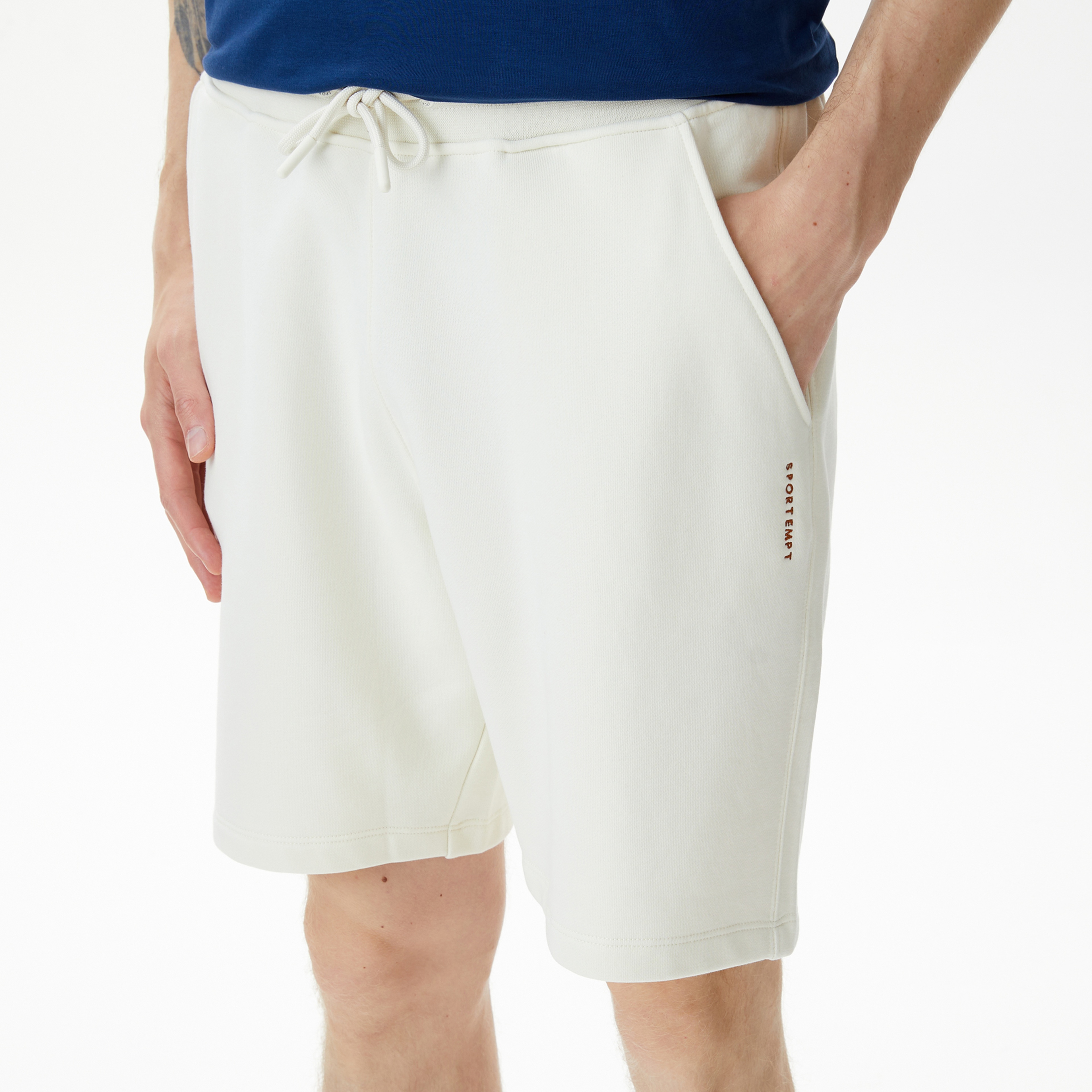 SPORTEMPT Relaxed Fit Erkek Krem Şort