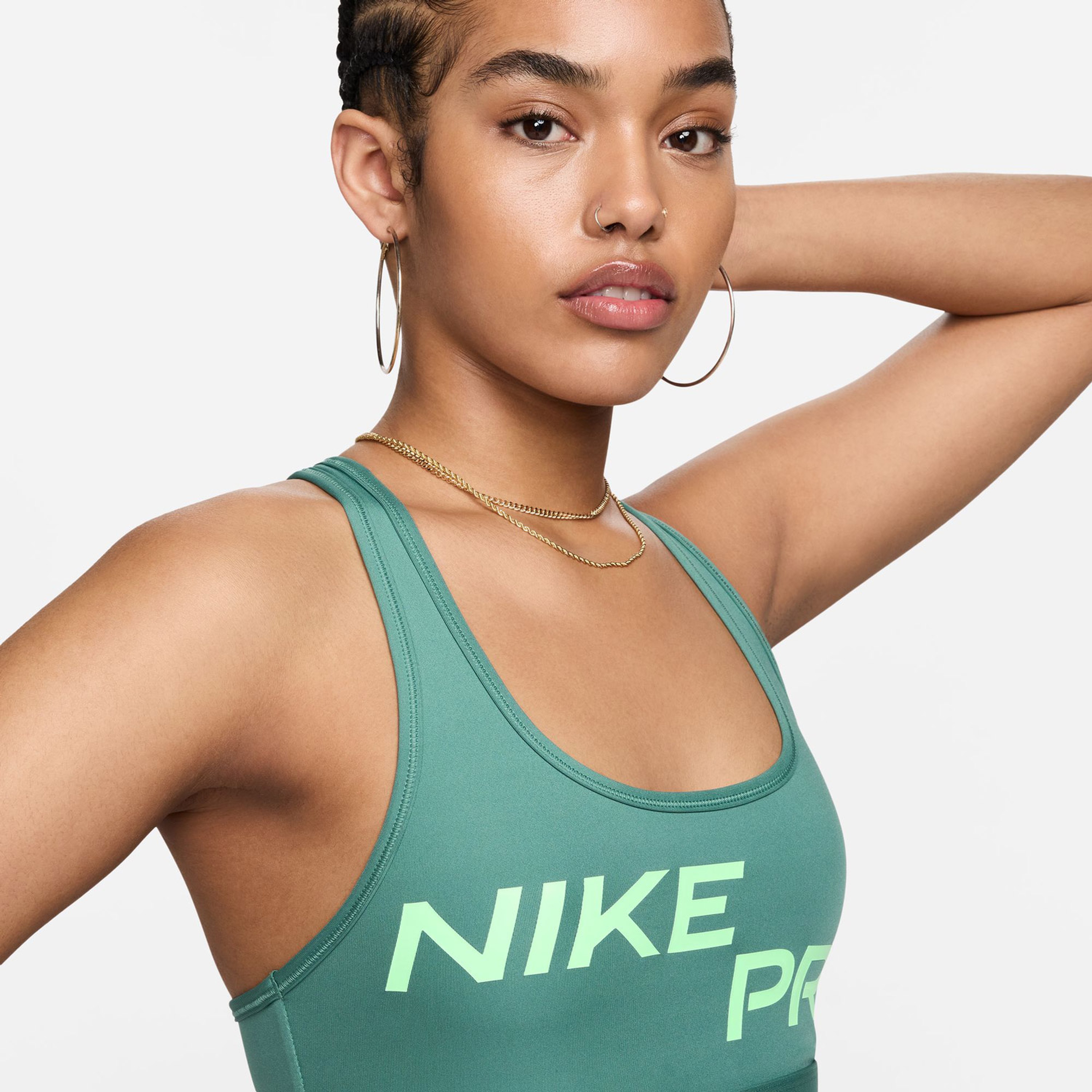 Nike Pro Swoosh Light Support Kadın Yeşil Antrenman Bra