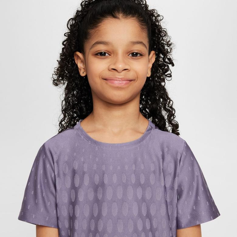 Nike Dri-Fit Çocuk Mor Günlük T-Shirt