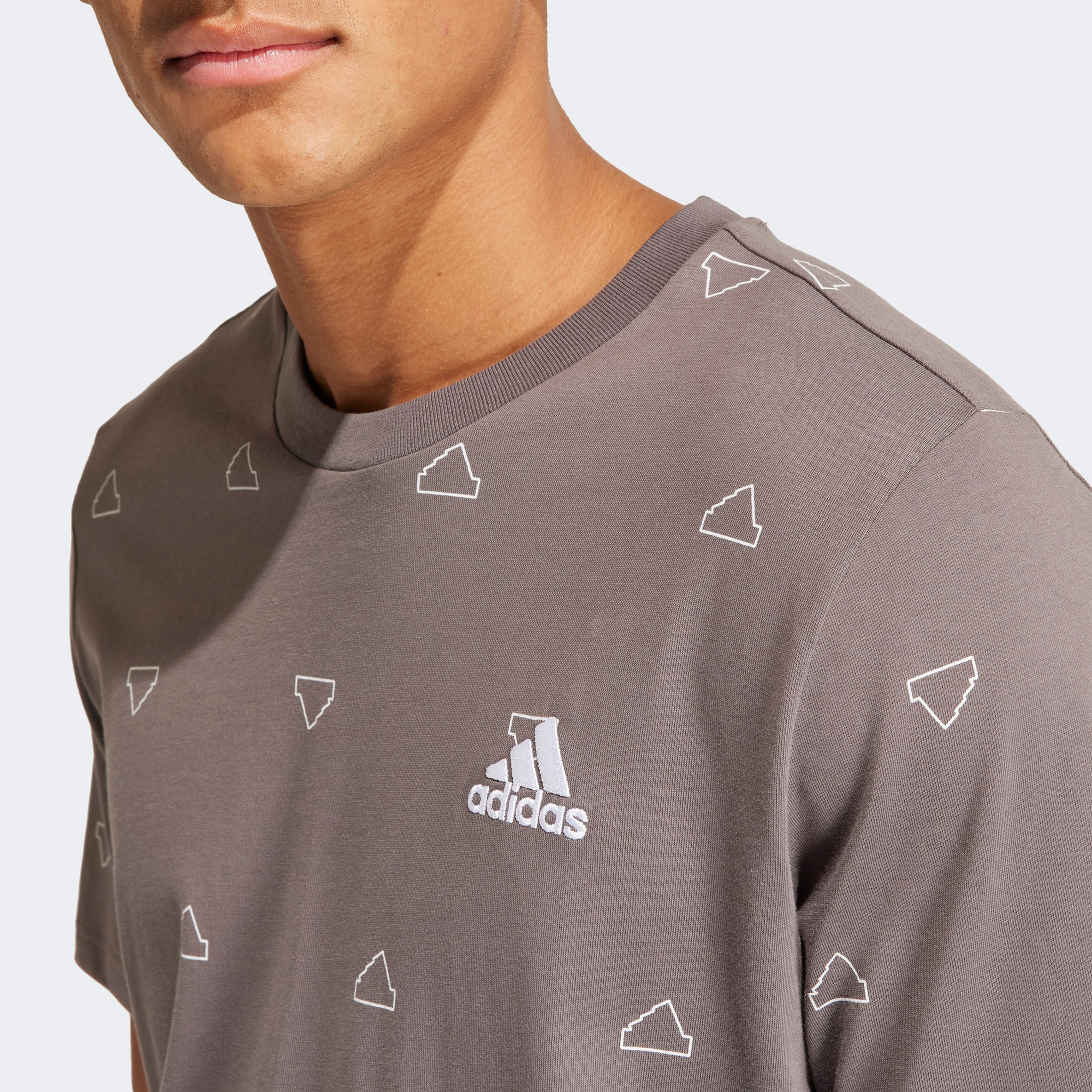adidas M Mngrm  T Sj Erkek Gri Günlük T-Shirt
