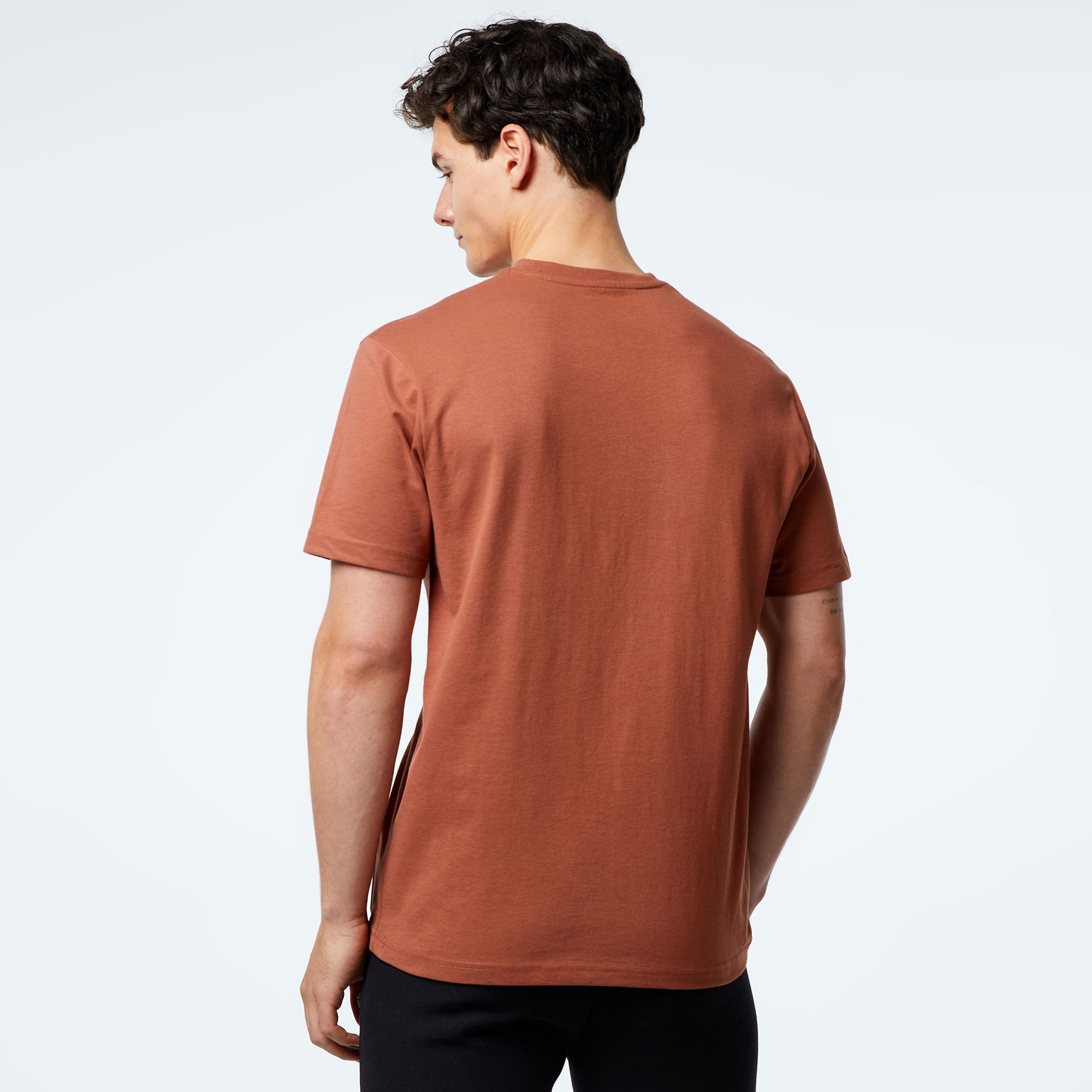 Columbia CSC M Basic Logo Erkek Kahverengi Günlük T-Shirt