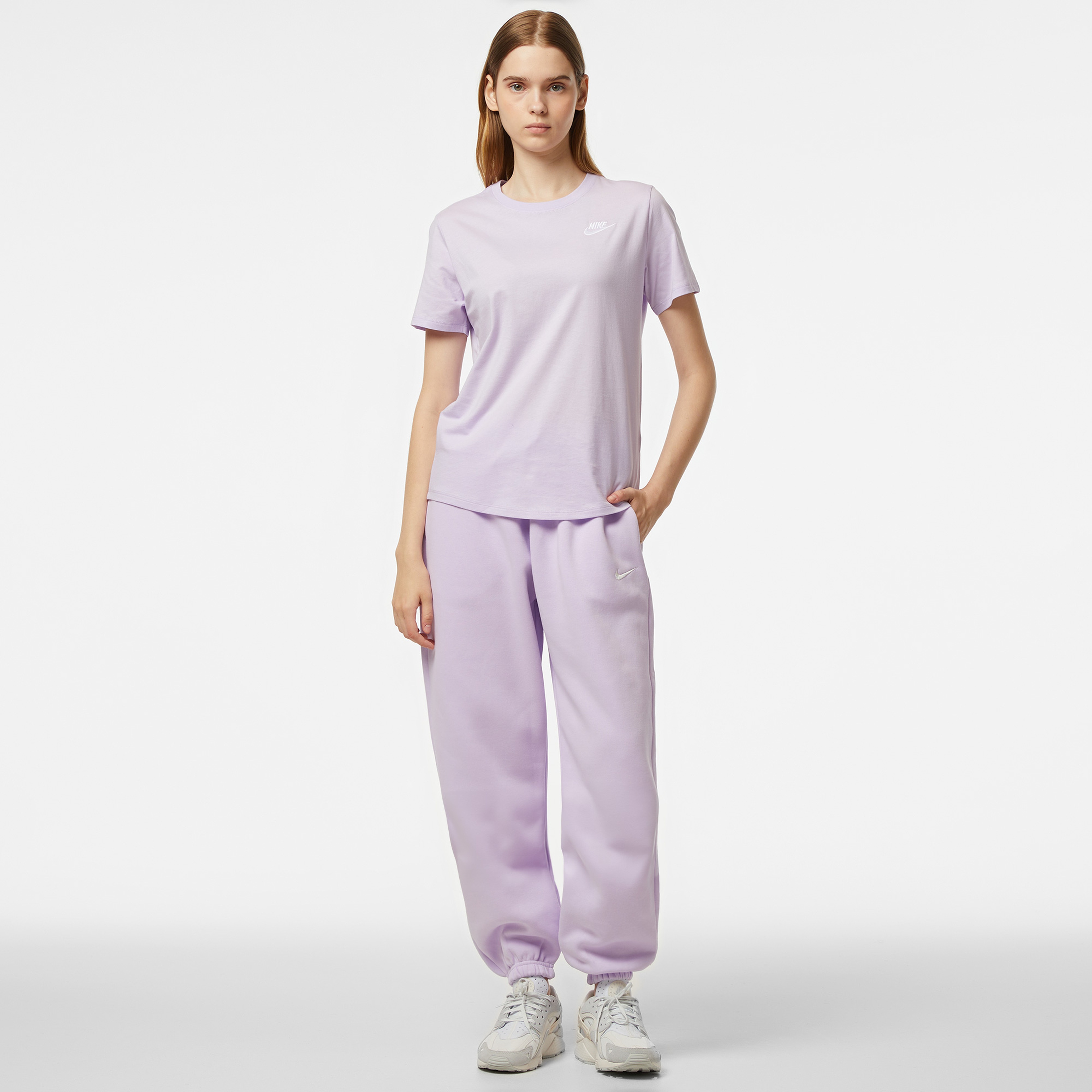 Nike Dri-Fit Miller Breathe Kadın Mor Günlük T-Shirt