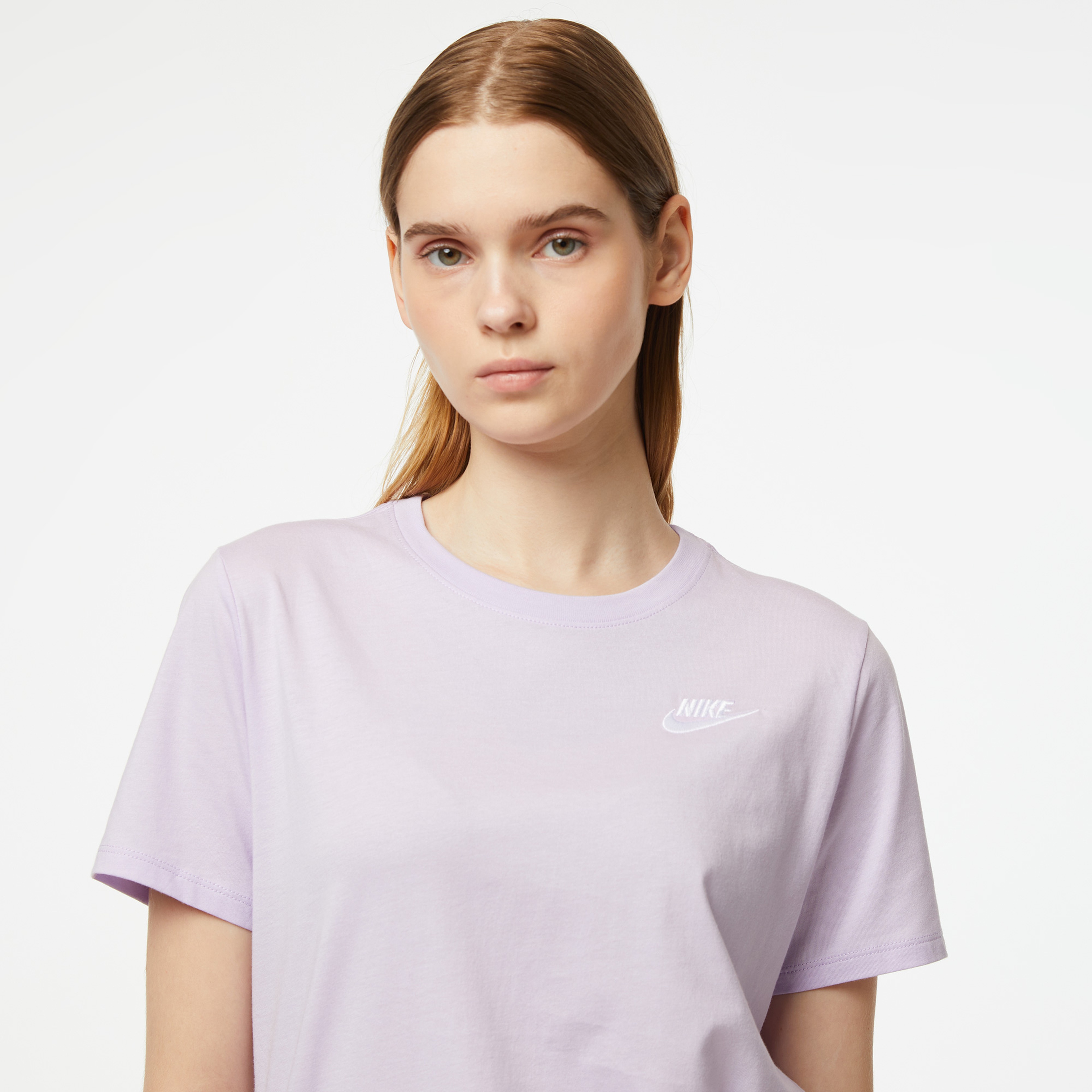 Nike Dri-Fit Miller Breathe Kadın Mor Günlük T-Shirt