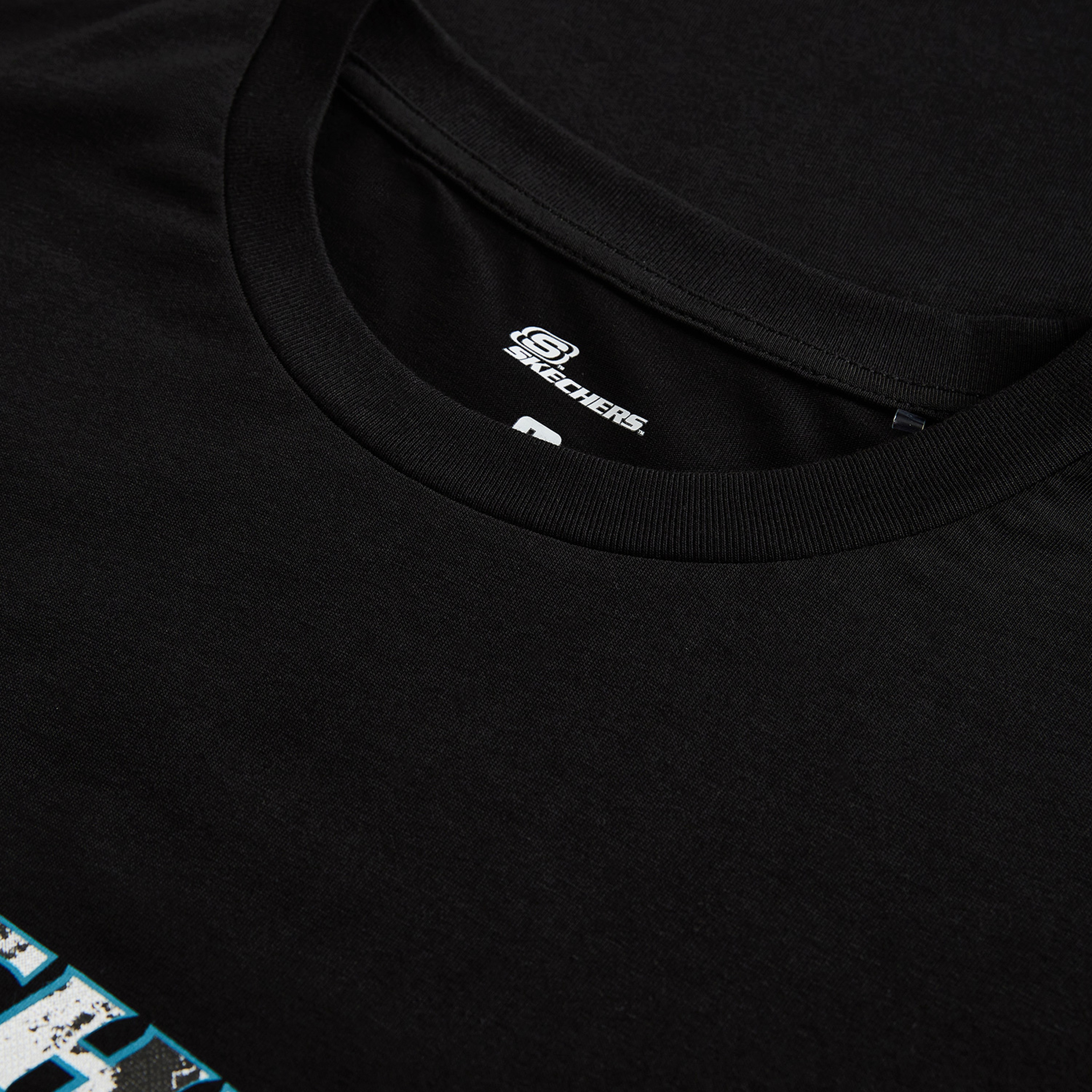 Skechers Graphic Crew Neck Erkek Siyah Günlük T-Shirt