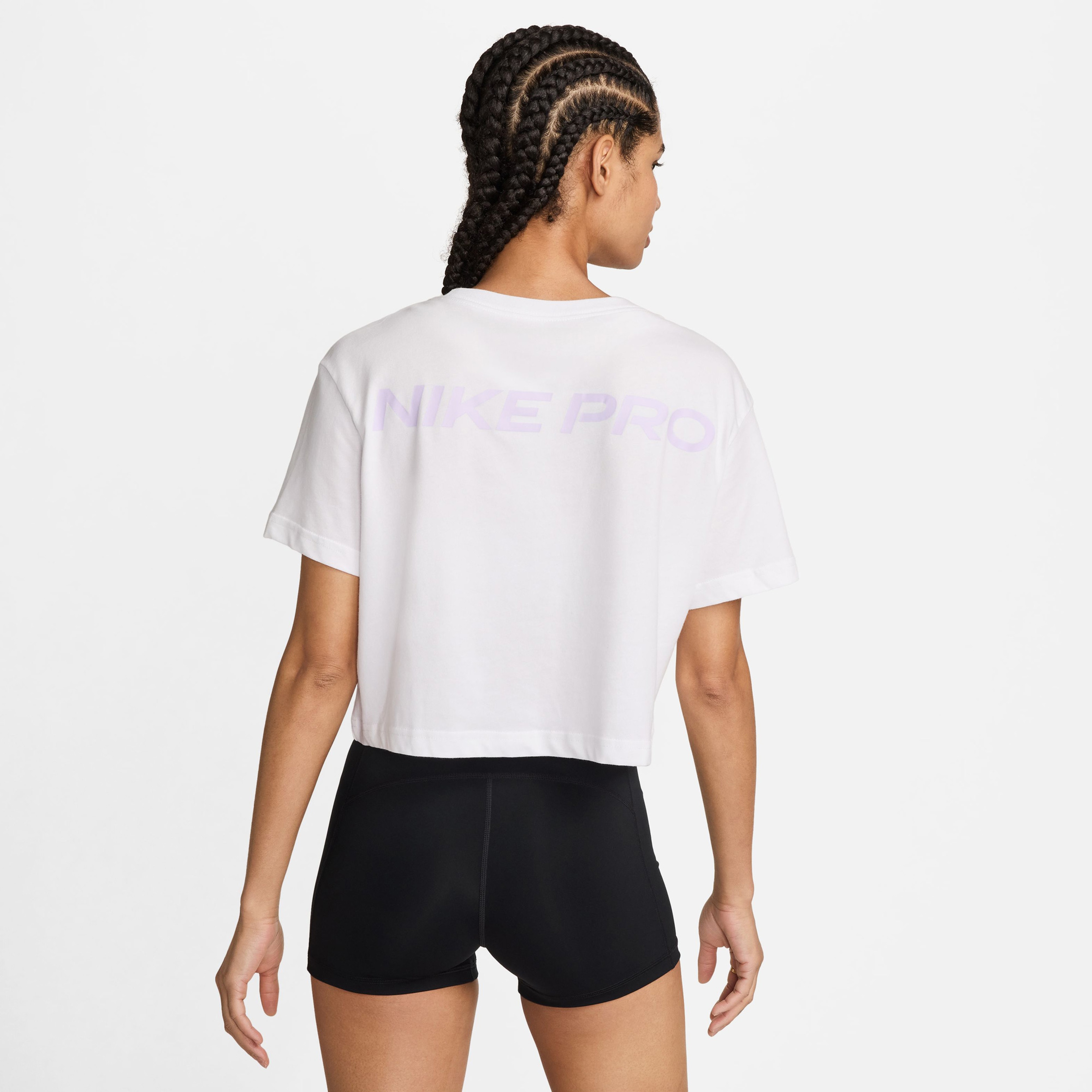 Nike Pro Kadın Beyaz Günlük Crop T-Shirt