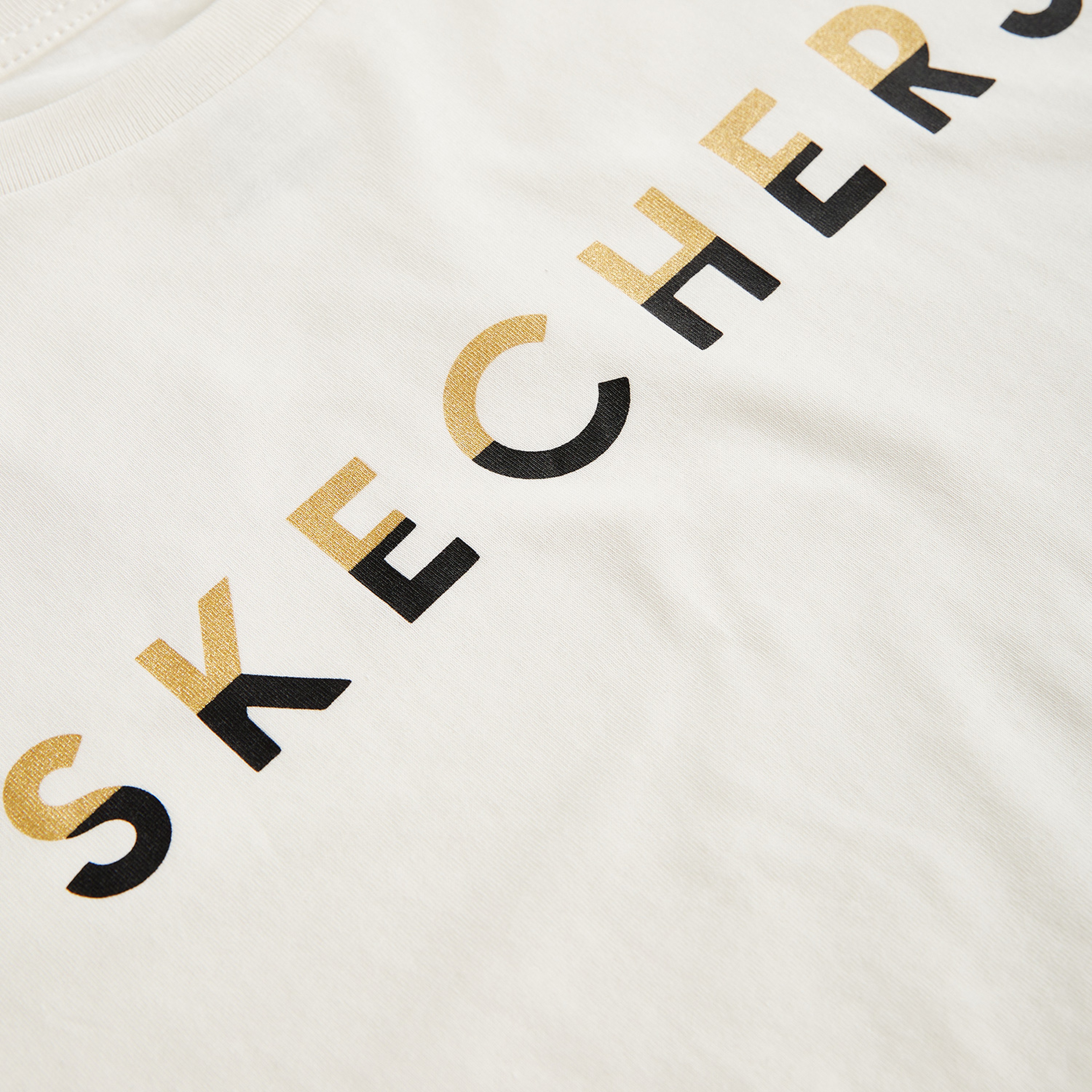 Skechers Graphic Tee Crop Kadın Beyaz Günlük T-Shirt