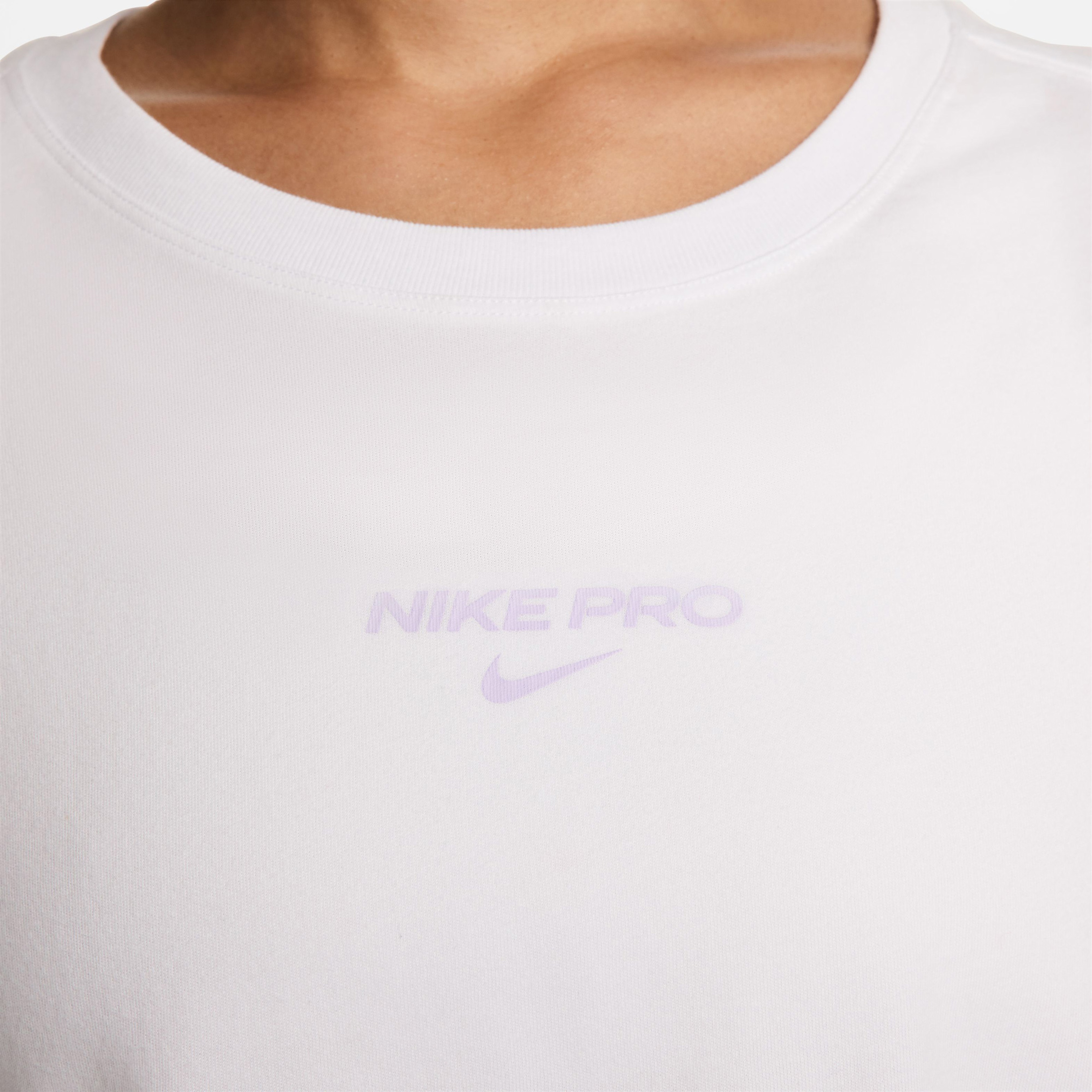 Nike Pro Kadın Beyaz Günlük Crop T-Shirt