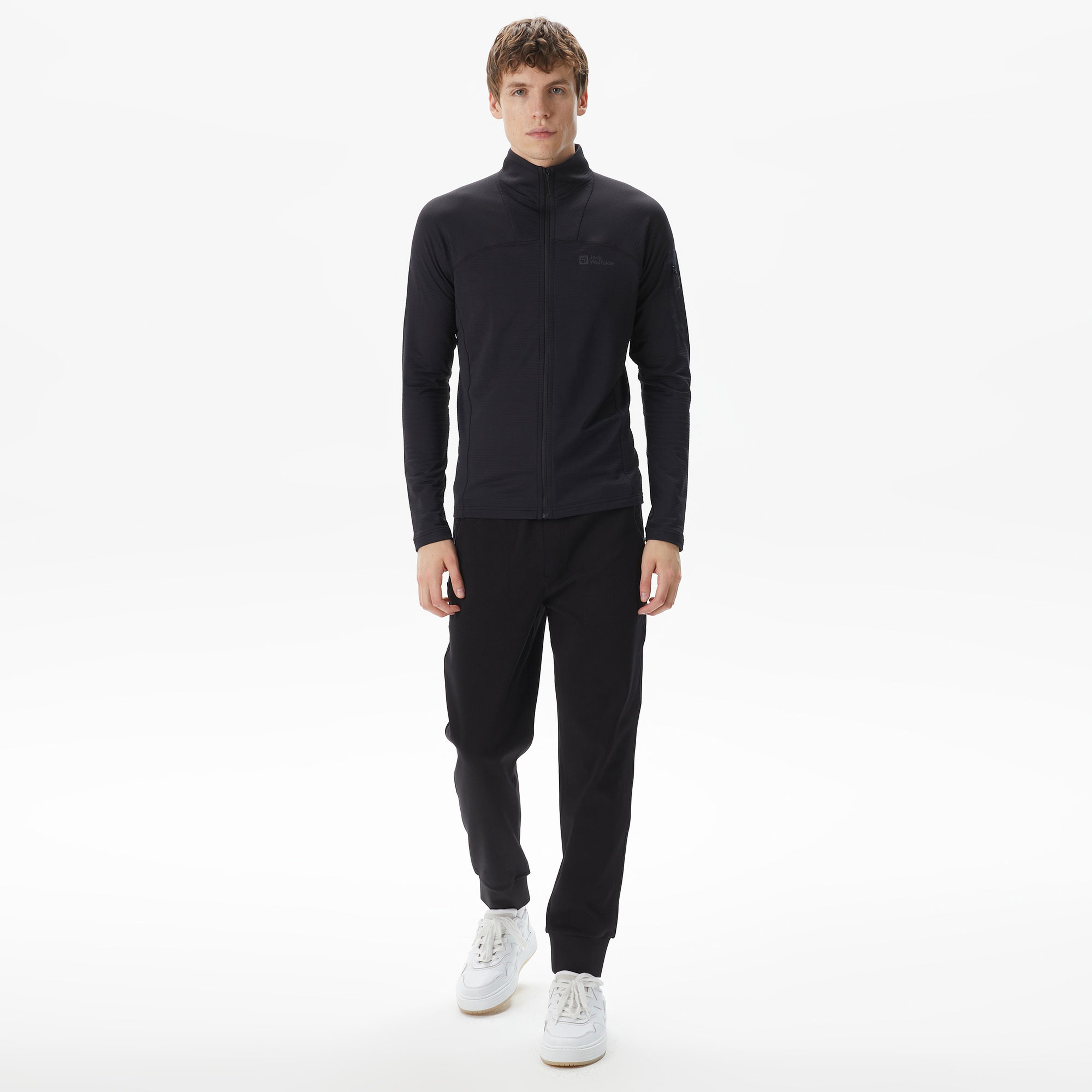 Jack Wolfskin Prelight FZ Erkek Siyah Sweatshirt