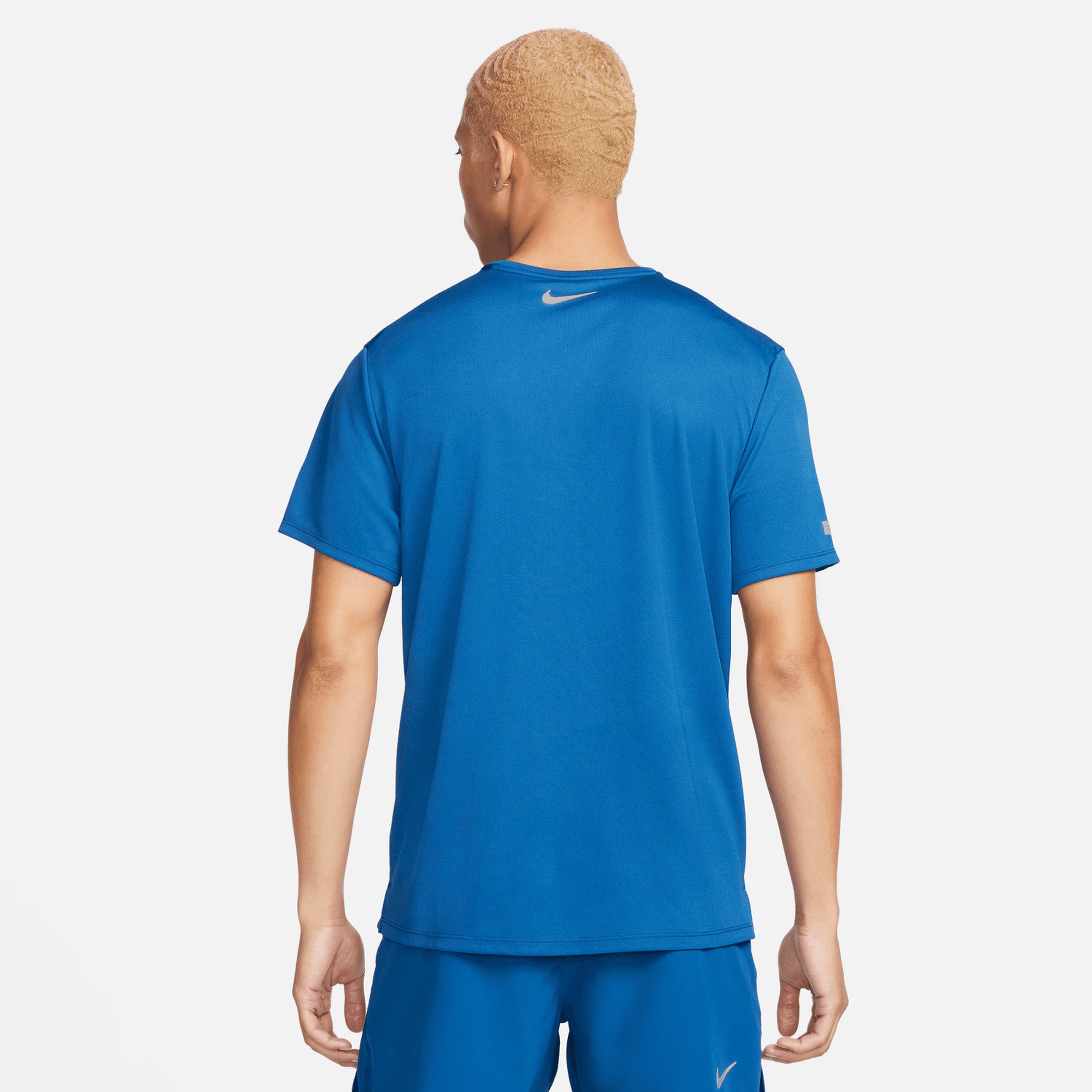 Nike Miler Flash Dri-Fit UV Erkek Mavi Günlük T-Shirt