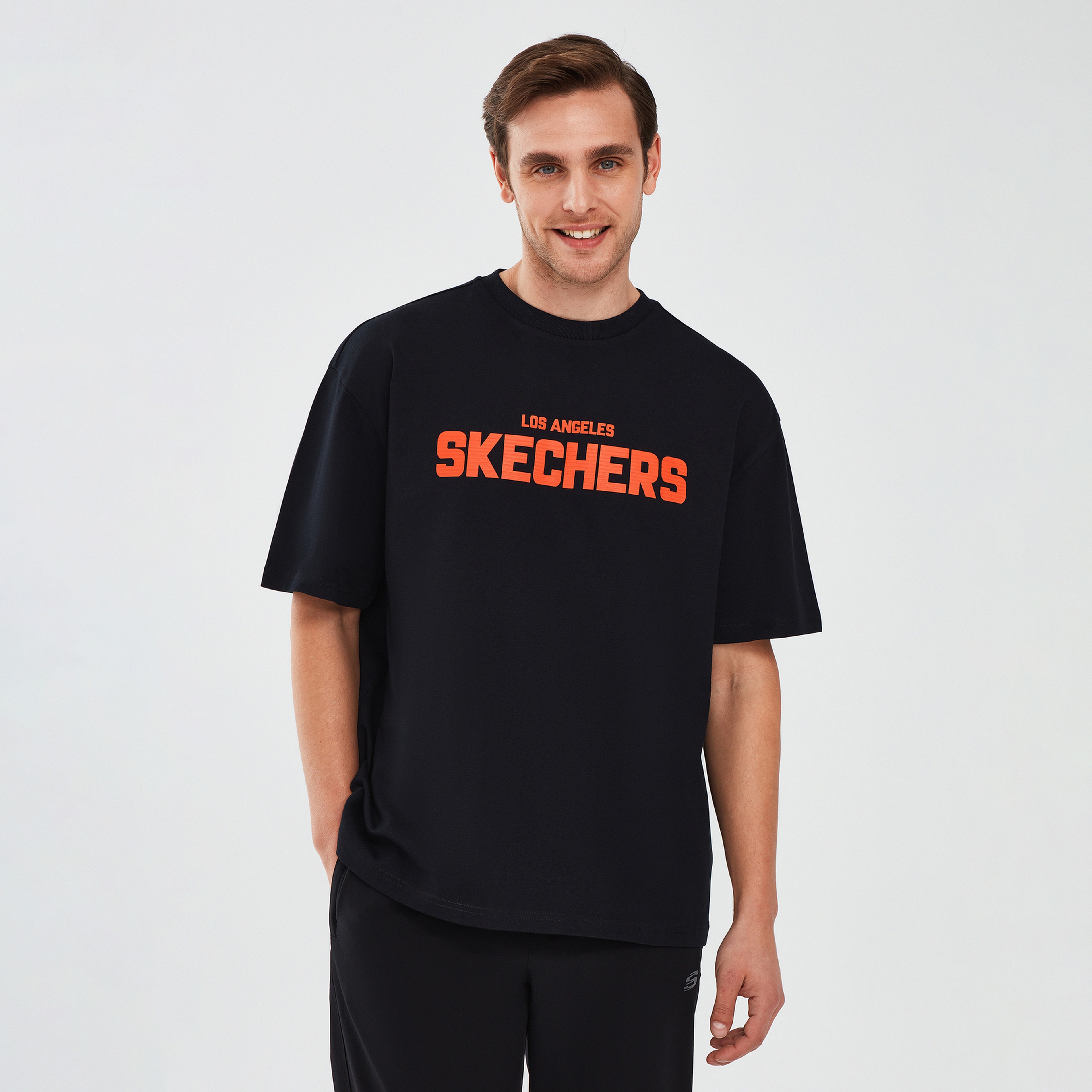Skechers Graphic Erkek Siyah Günlük T-Shirt