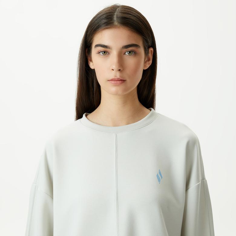 Skechers Soft Touch W Crew Neck Kadın Gri Günlük Sweatshirt