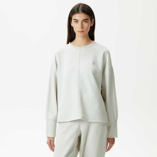 Skechers Soft Touch W Crew Neck Kadın Gri Günlük Sweatshirt