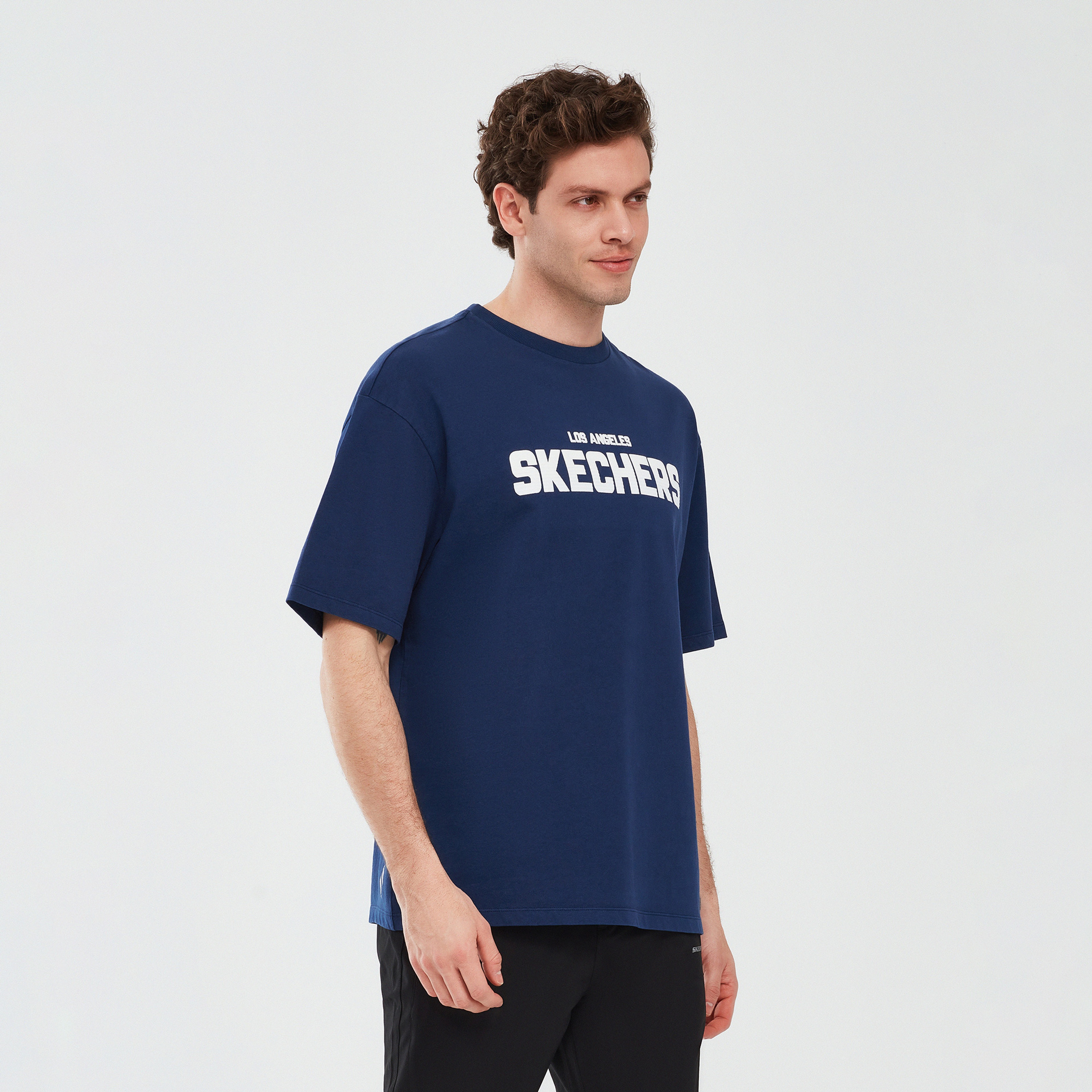 Skechers Graphic Erkek Lacivert Günlük T-Shirt