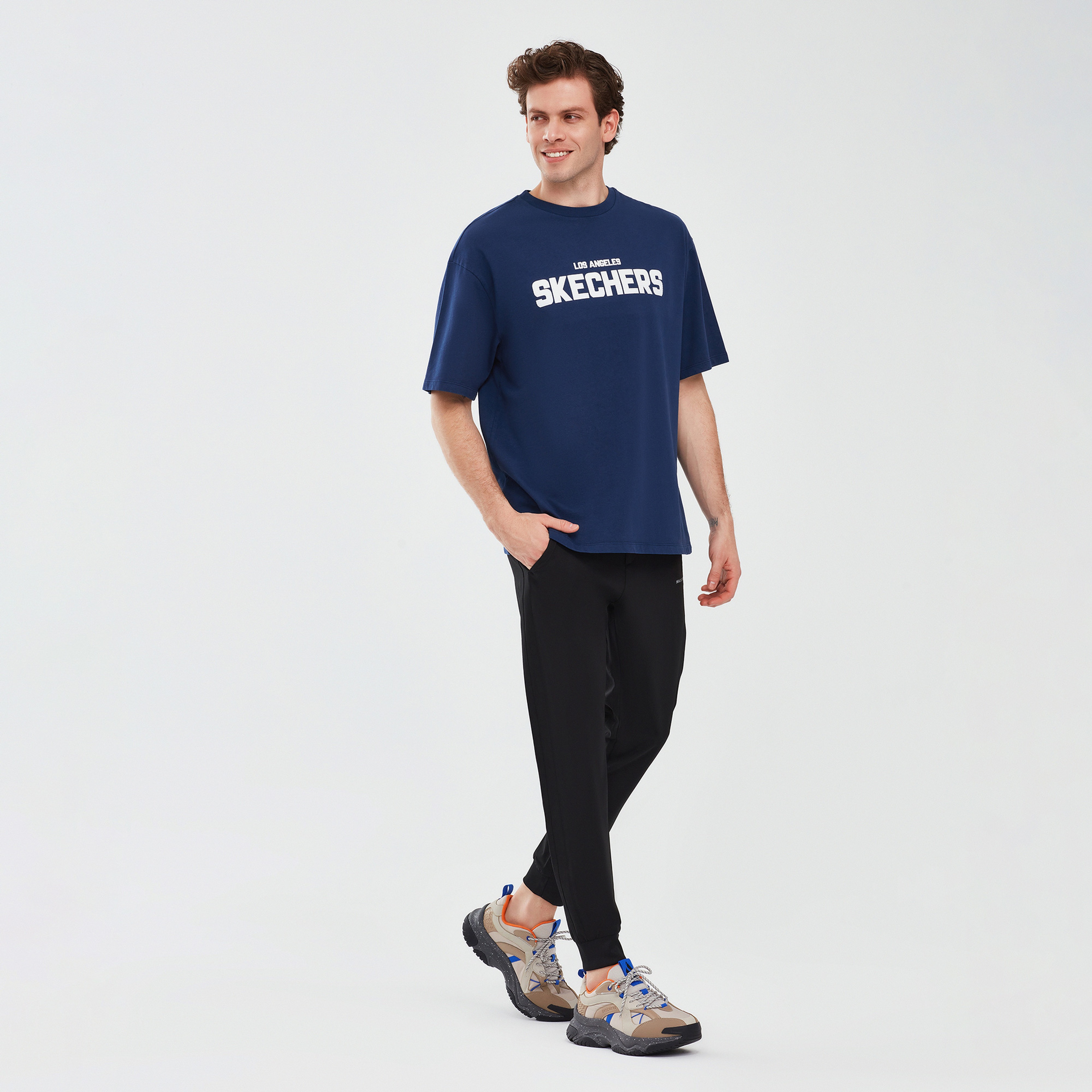 Skechers Graphic Erkek Lacivert Günlük T-Shirt