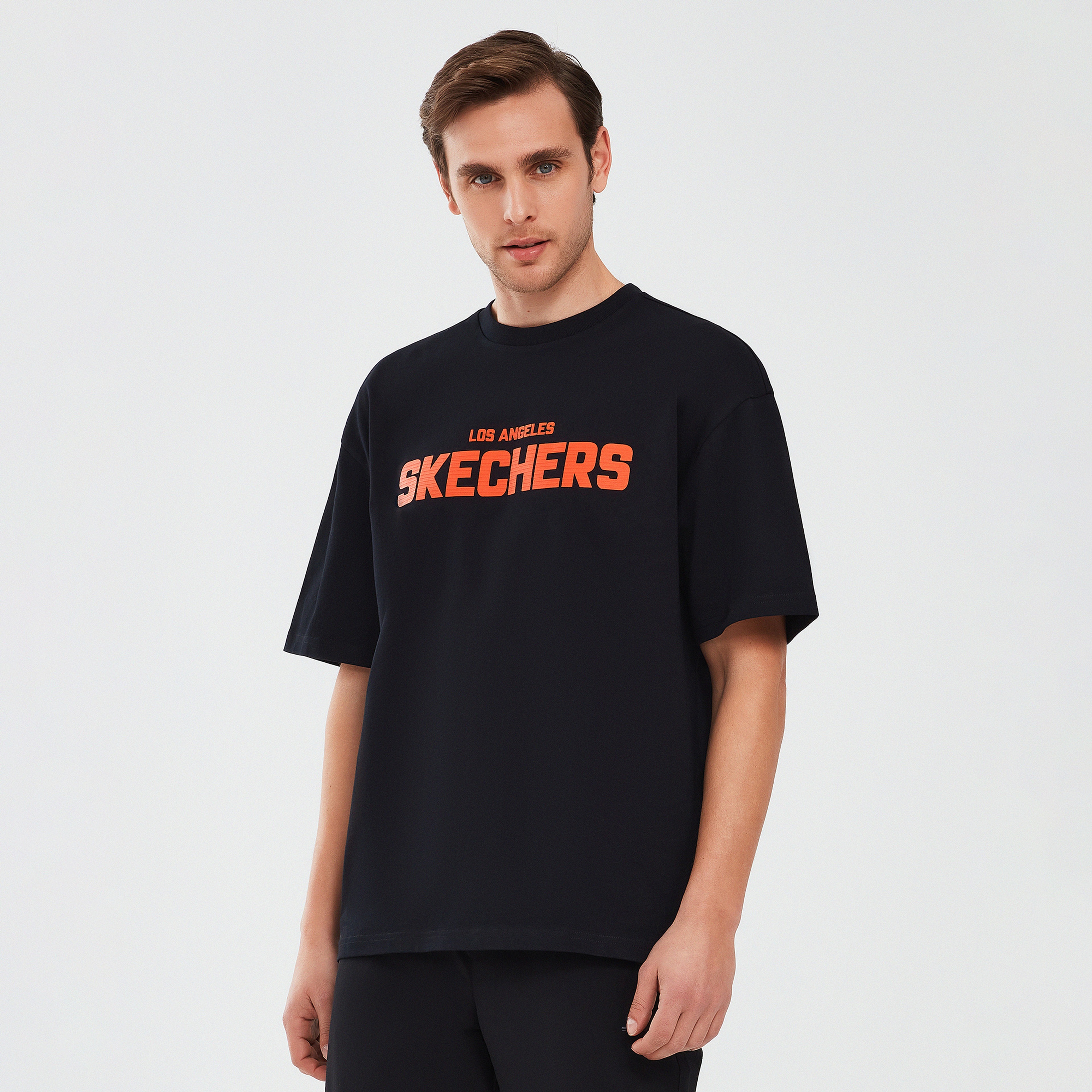 Skechers Graphic Erkek Siyah Günlük T-Shirt