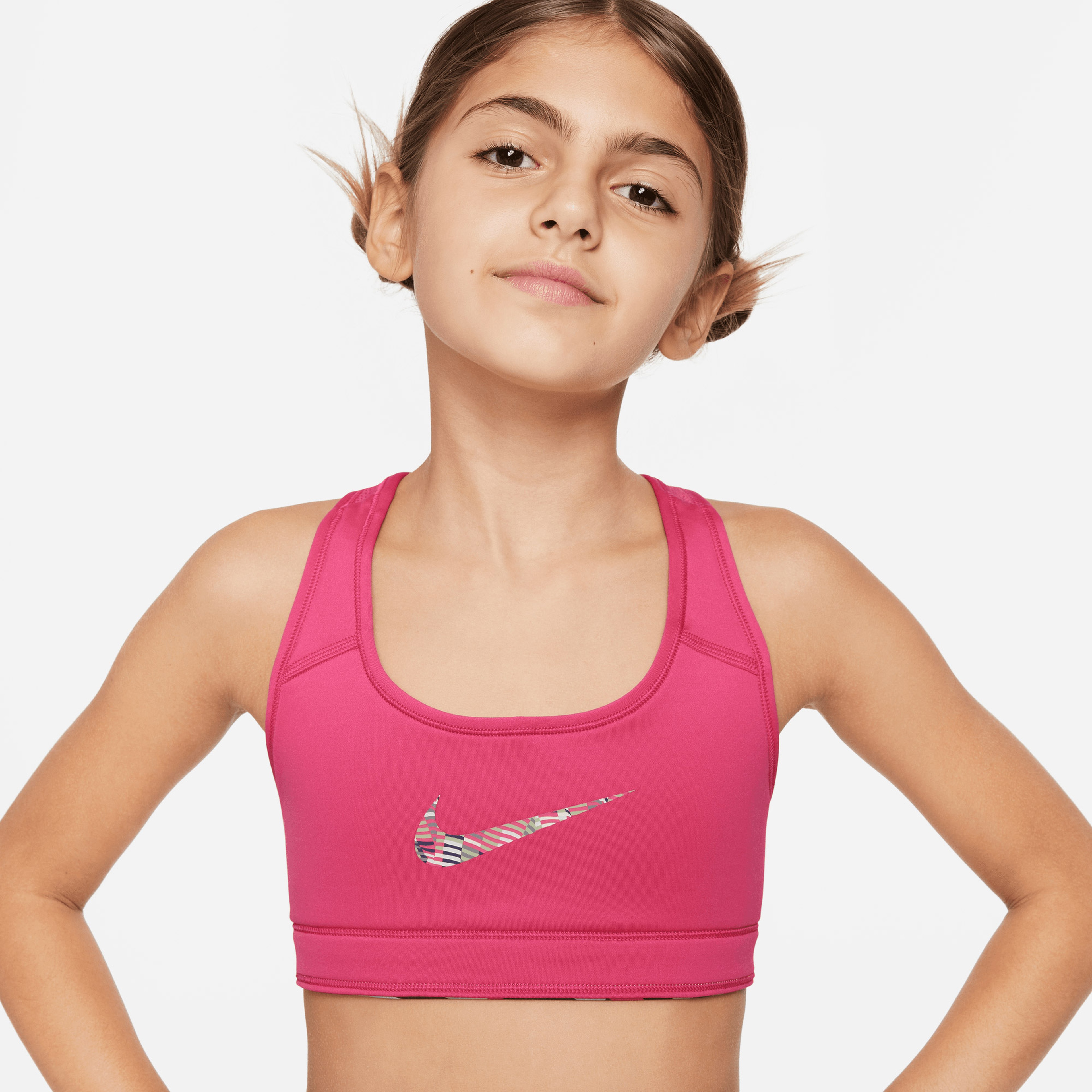 Nike Swoosh Reversible Sports Çocuk Pembe Koşu Bra