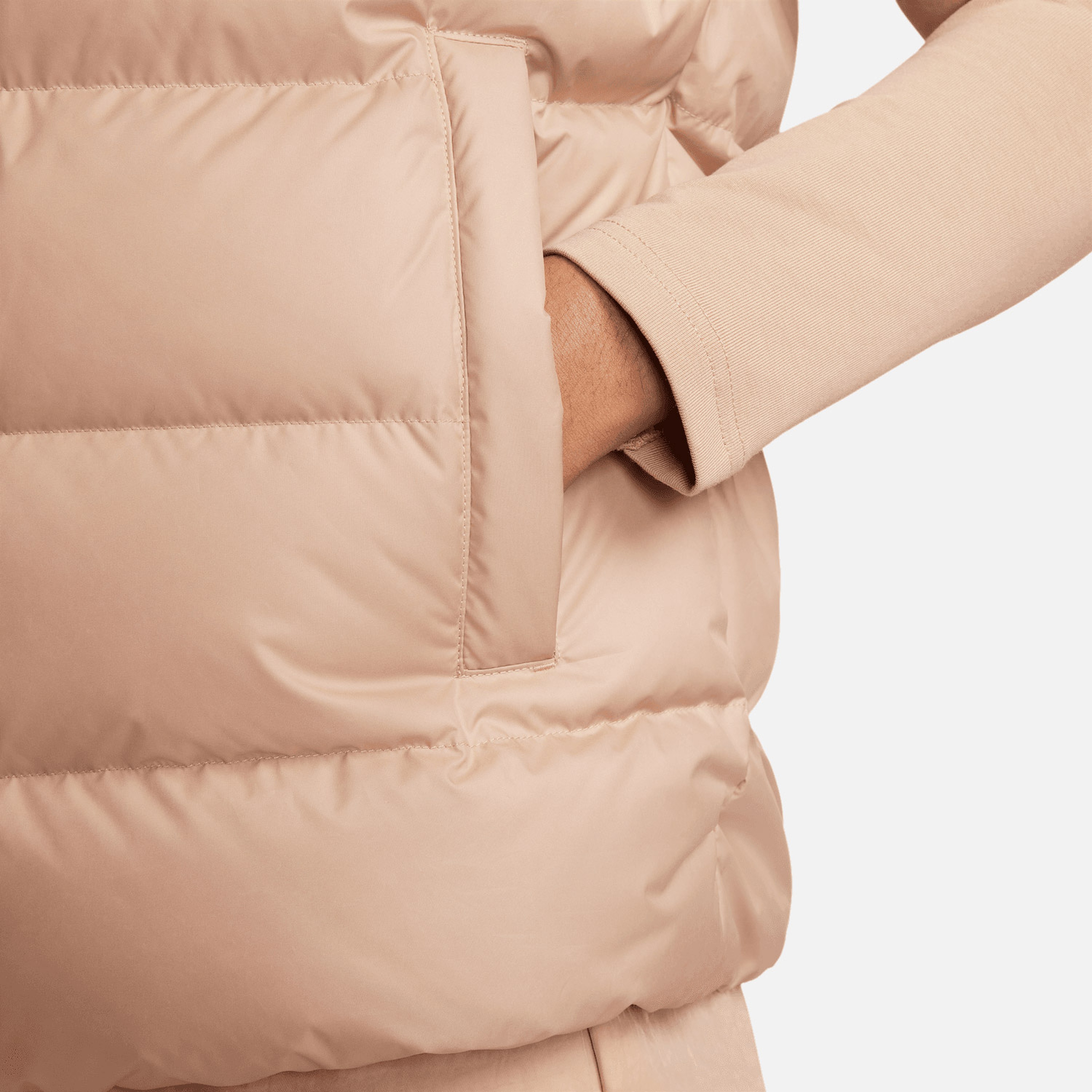 Nike Sportswear Therma Fit Kadın Krem Günlük Yelek