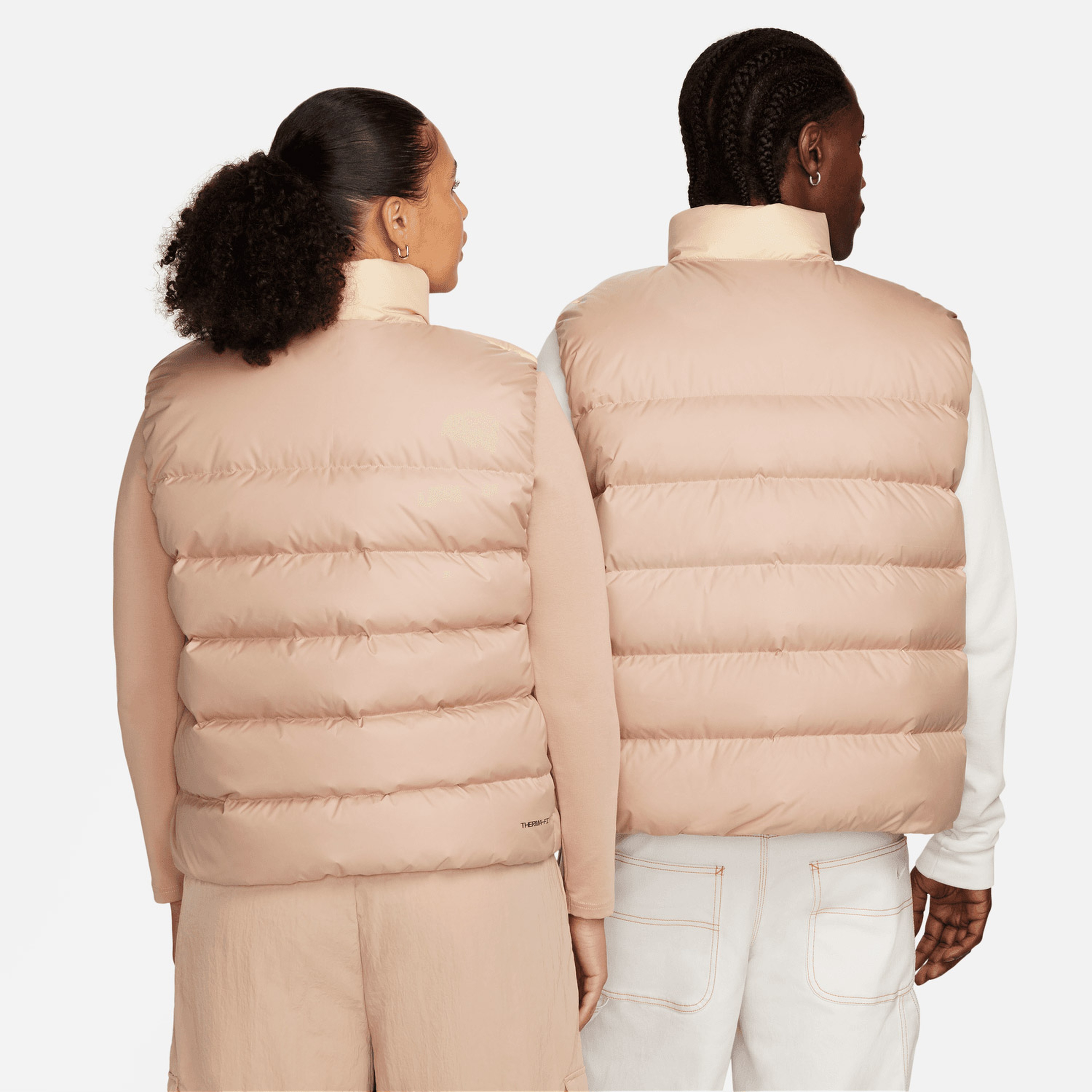 Nike Sportswear Therma Fit Kadın Krem Günlük Yelek