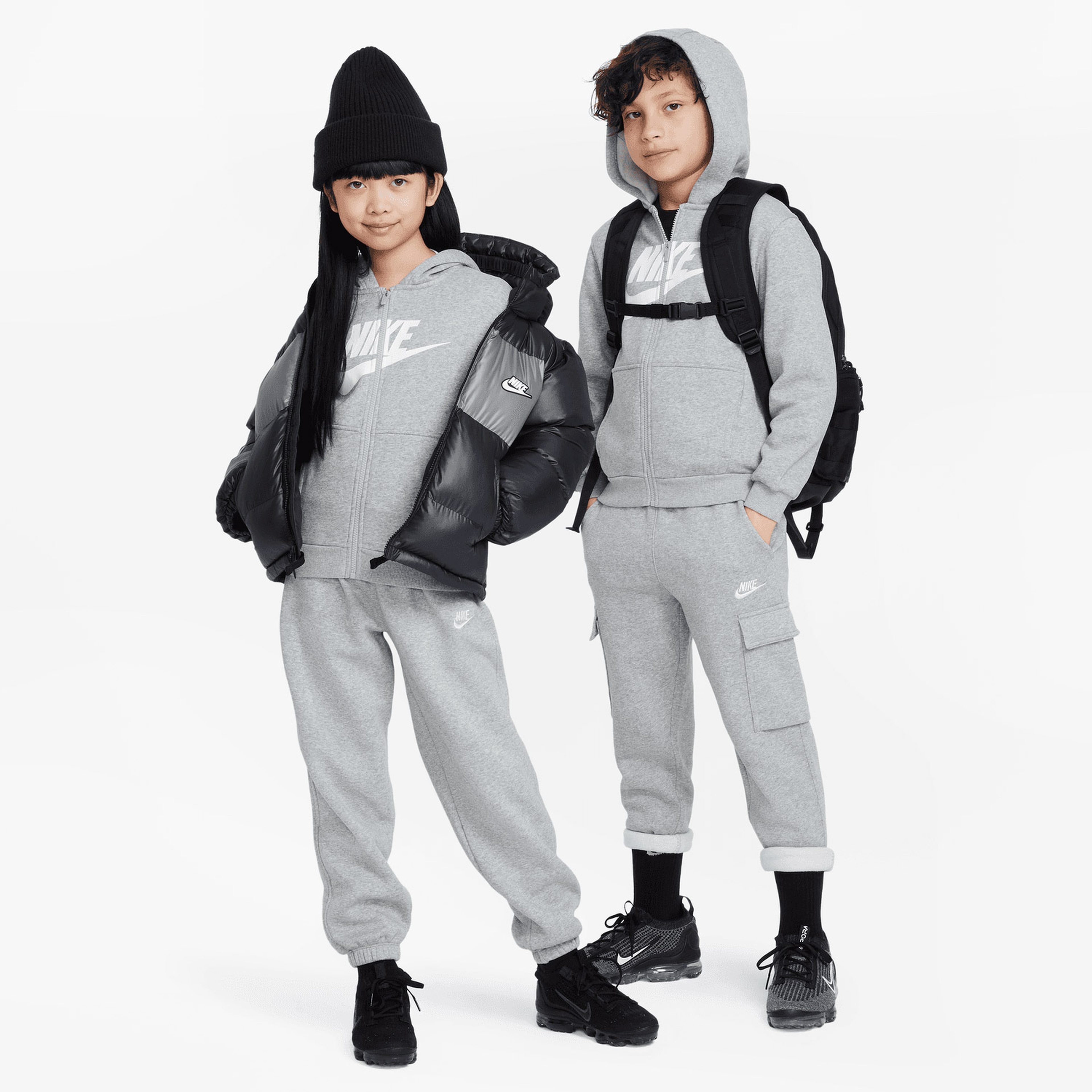 Nike Club Fleece Çocuk Gri Günlük Sweatshirt