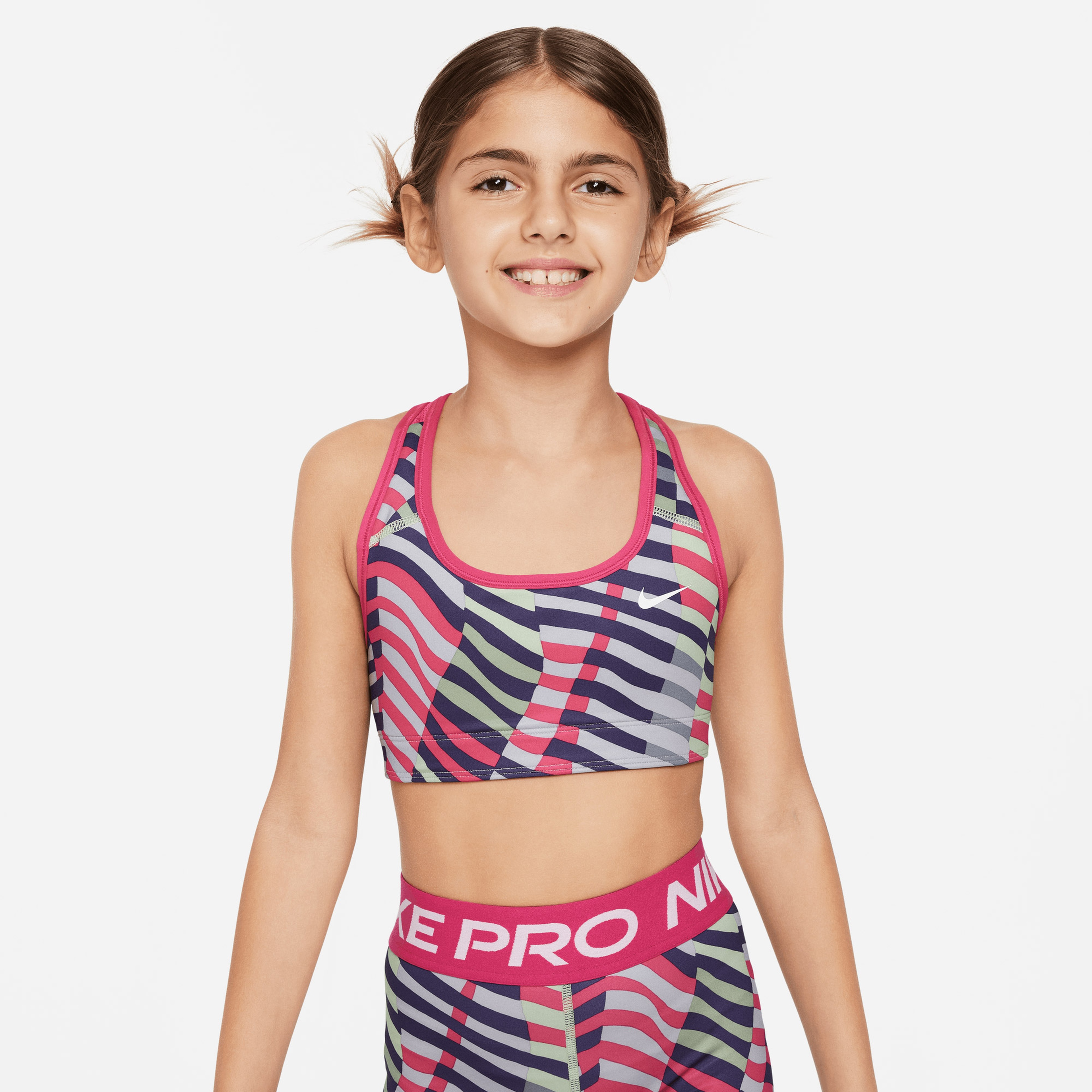 Nike Swoosh Reversible Sports Çocuk Pembe Koşu Bra