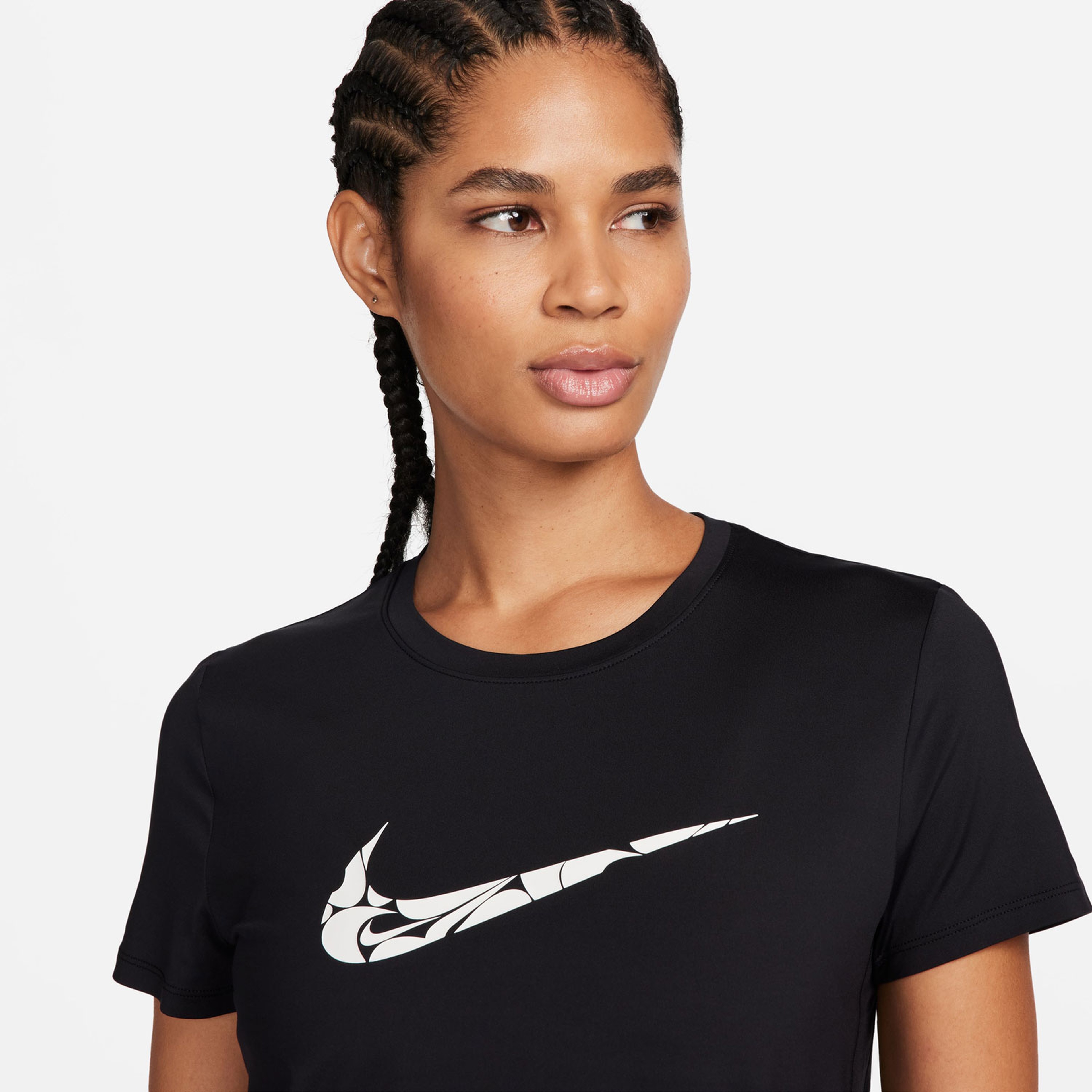 Nike One Swoosh Dri-Fit Kadın Siyah Antrenman T-Shirt
