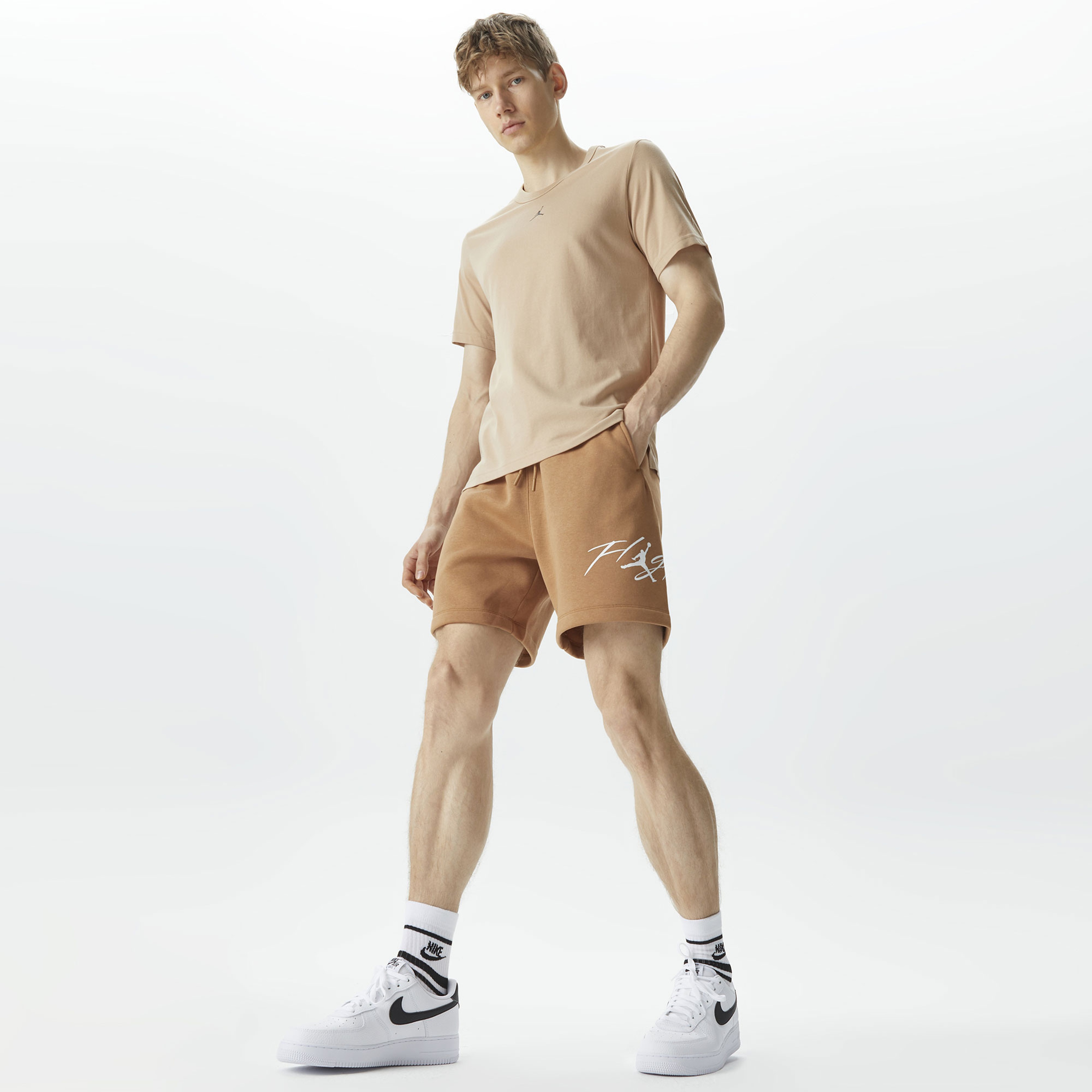 Jordan Dri-Fit Erkek Bej Günlük T-Shirt