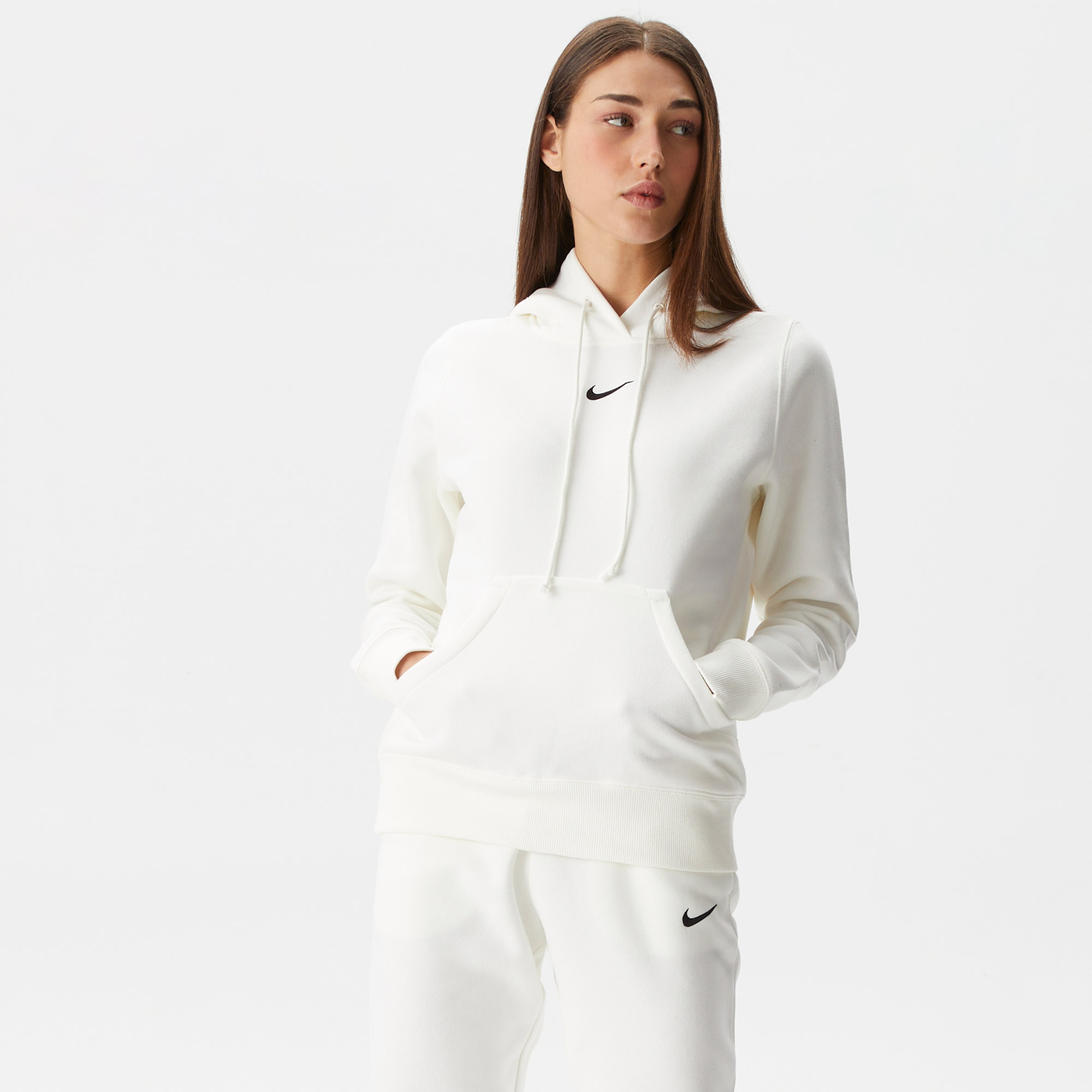 Nike Sportswear Phoenix Fleece Kadın Beyaz Günlük Sweatshirt