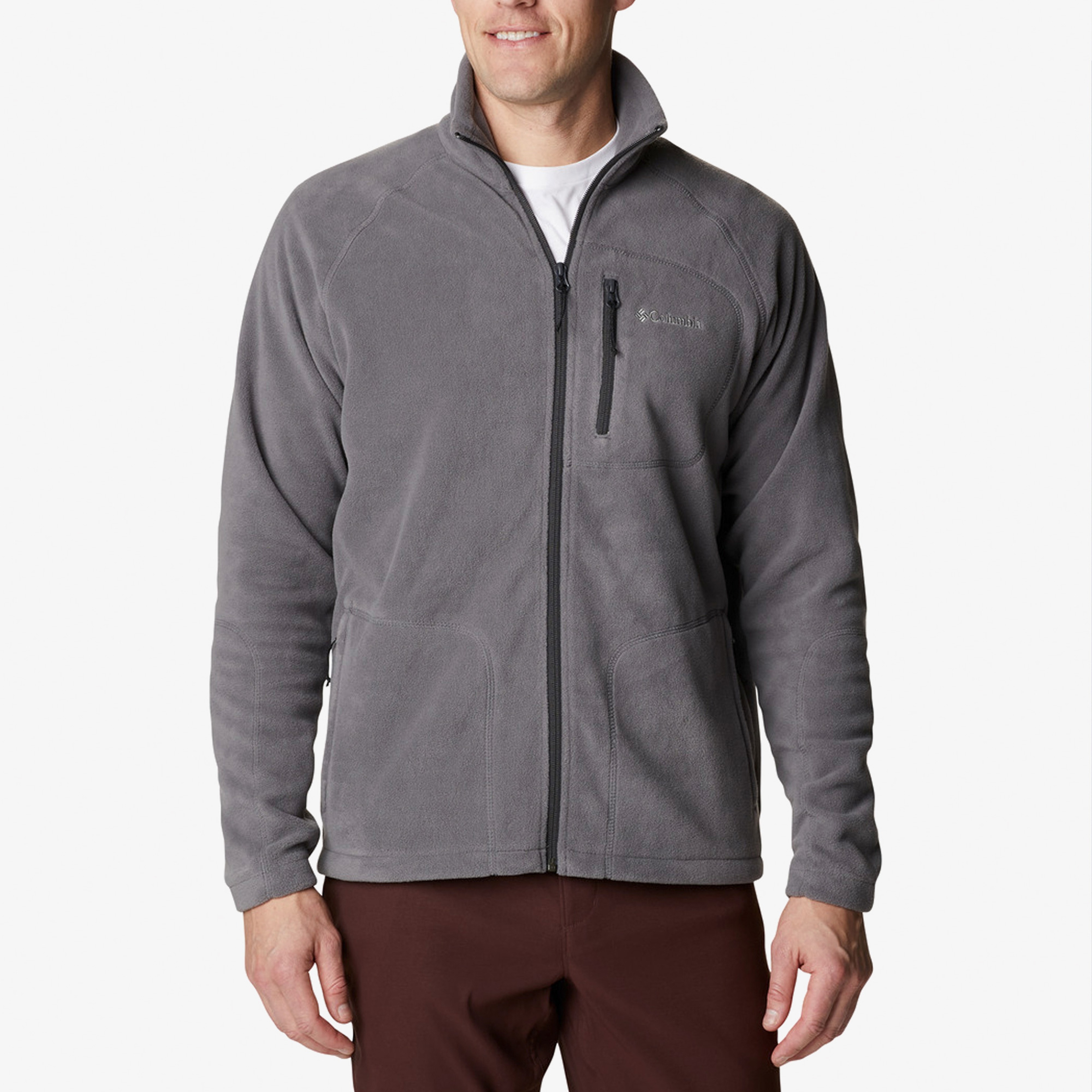 Columbia Fasttrek Full Zip Fleece Erkek Gri Outdoor Polar