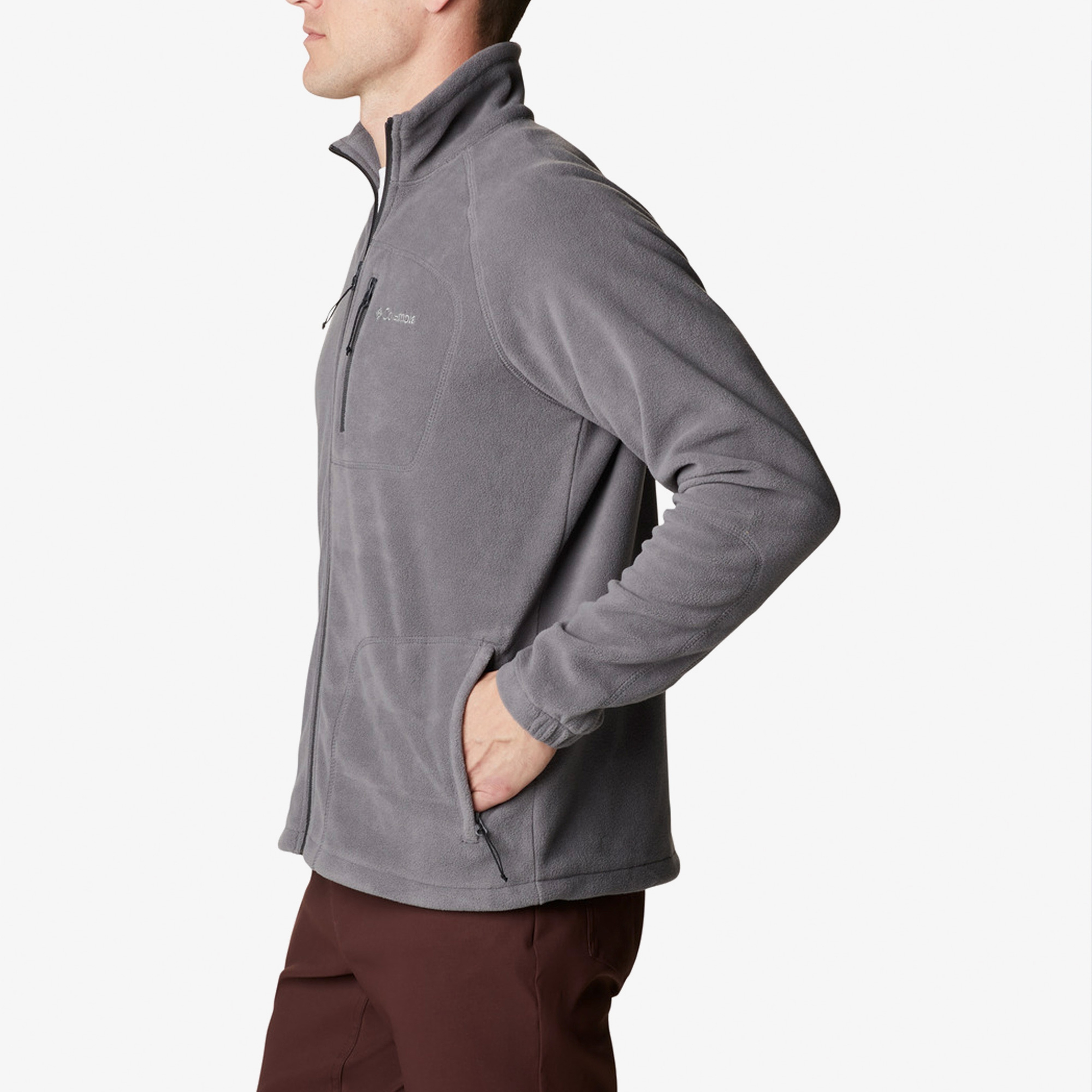 Columbia Fasttrek Full Zip Fleece Erkek Gri Outdoor Polar