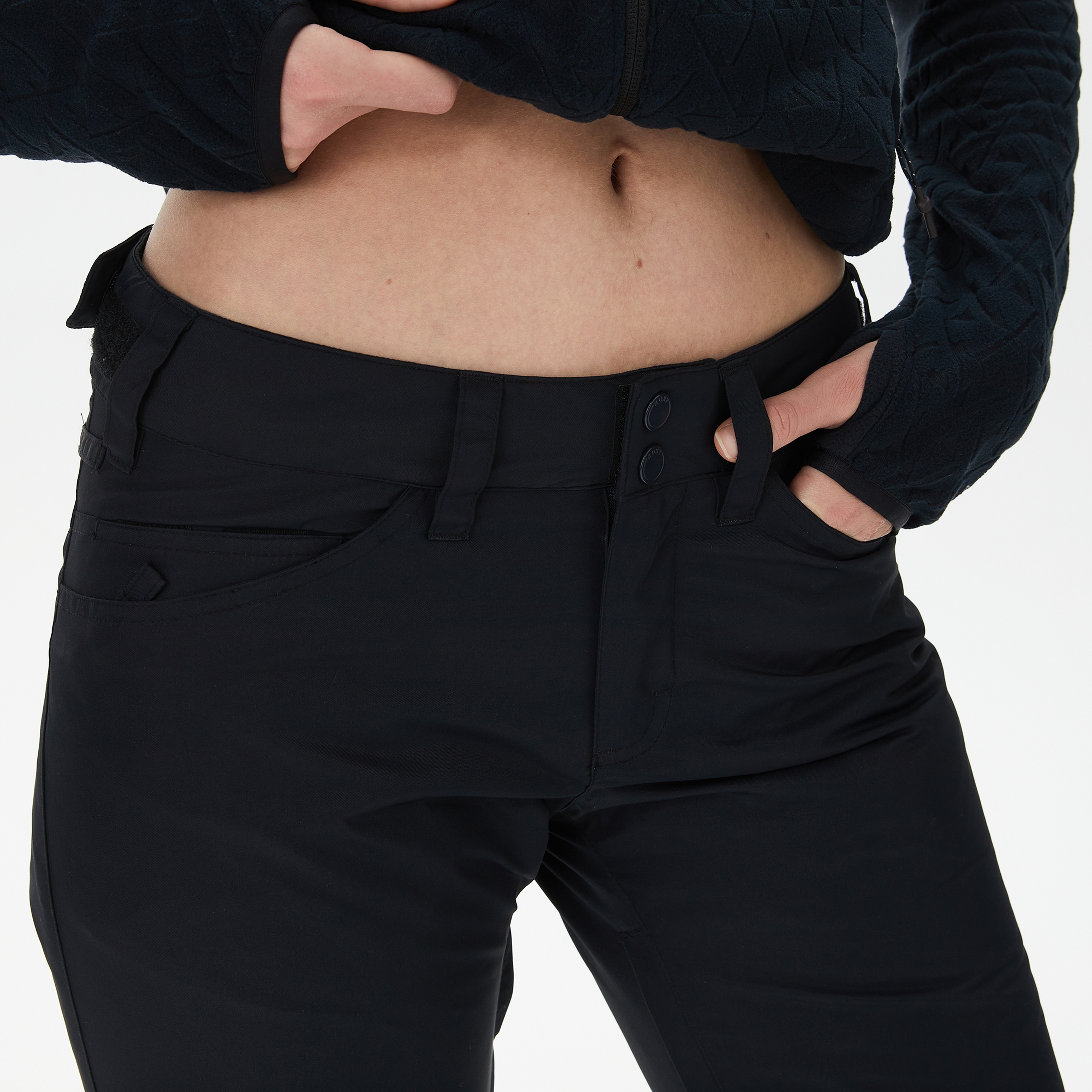 Roxy Backyard Snpt Ykk0 Kadın Siyah Kayak Pantolonu