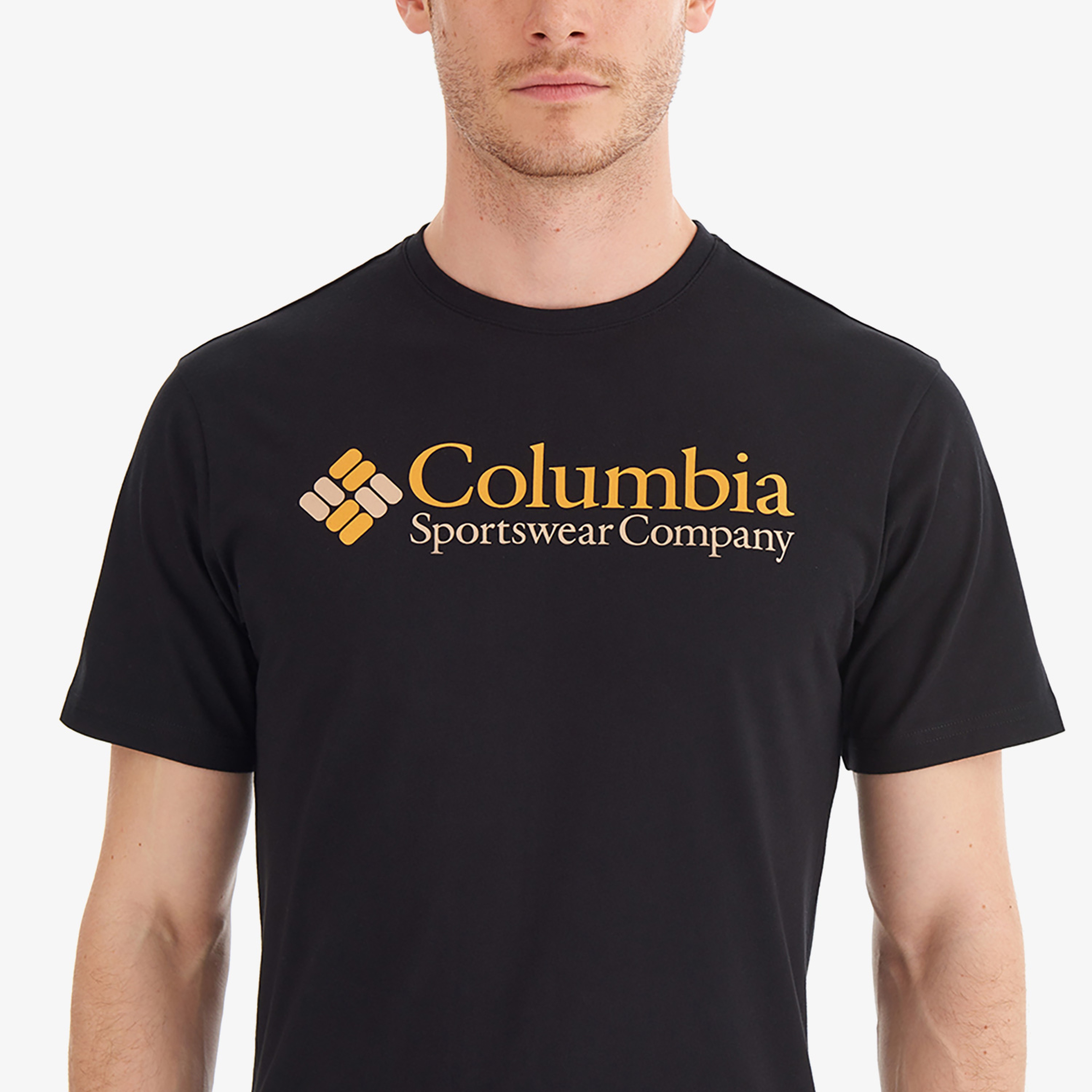 Columbia Retro Logo Erkek Siyah Günlük T-Shirt