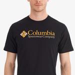 Columbia Retro Logo Erkek Siyah Günlük T-Shirt
