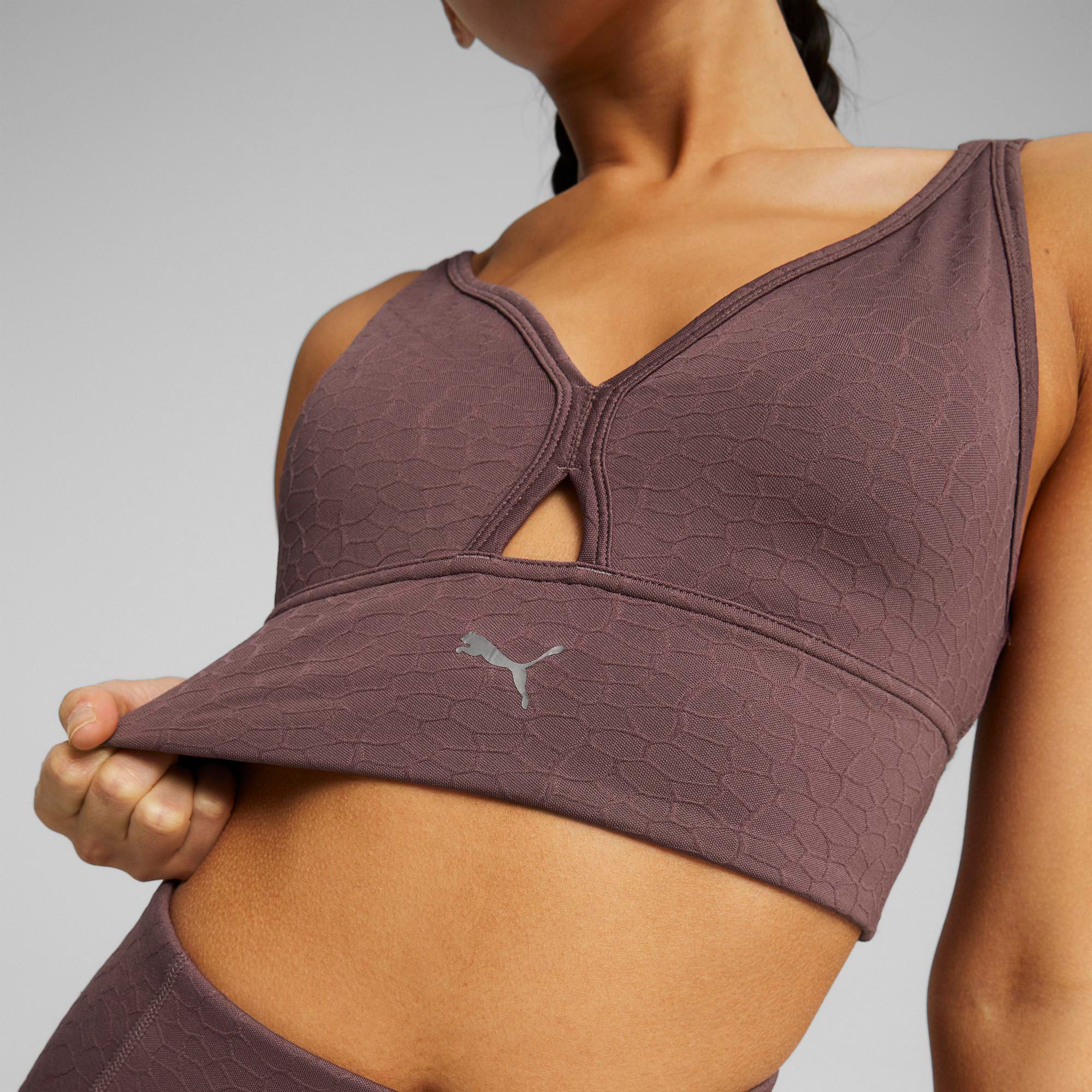 Puma Mid Impact Flawless Kadın Mor Antrenman Bra