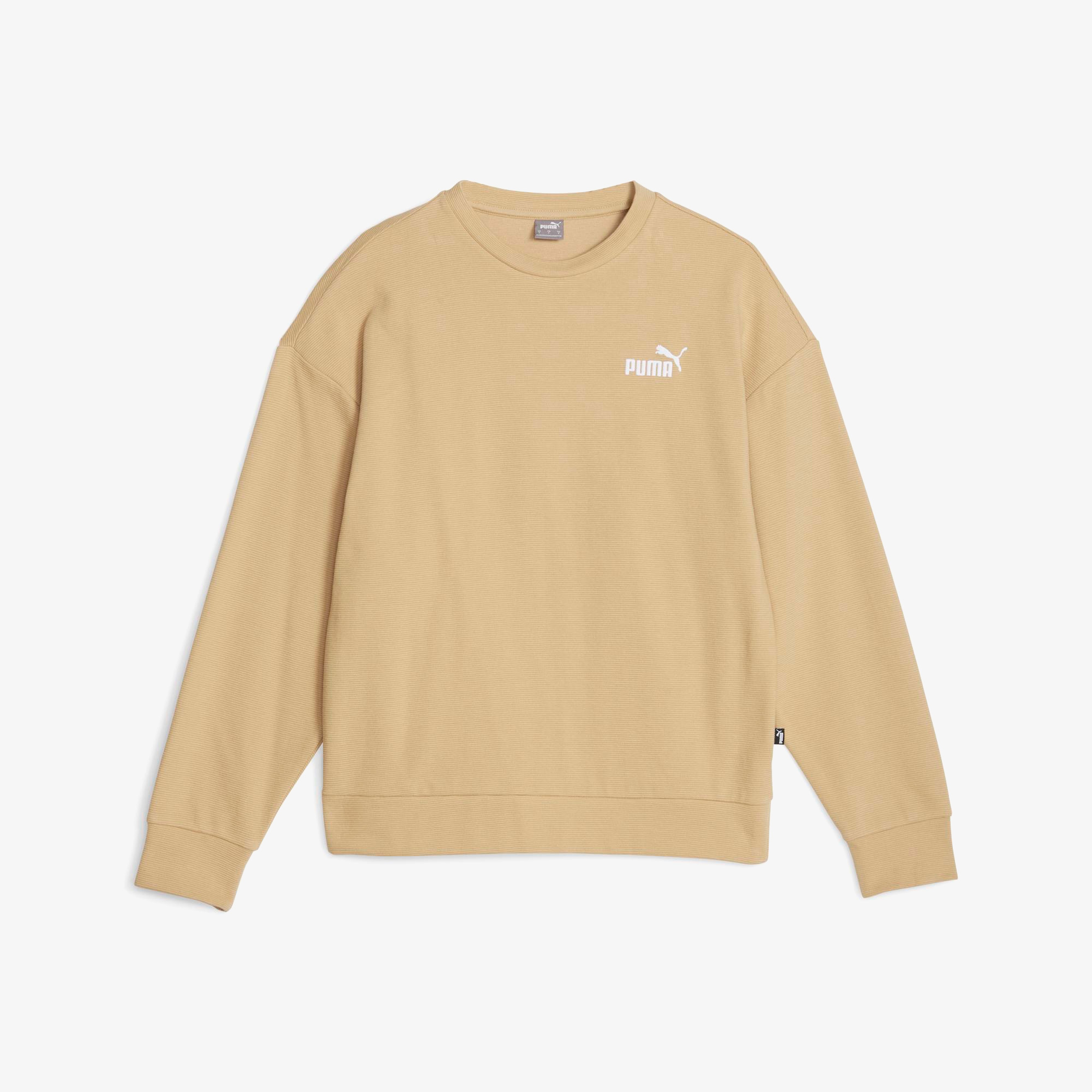 Puma Ess Elevated Crew Sand Kadın Bej Günlük Sweatshirt